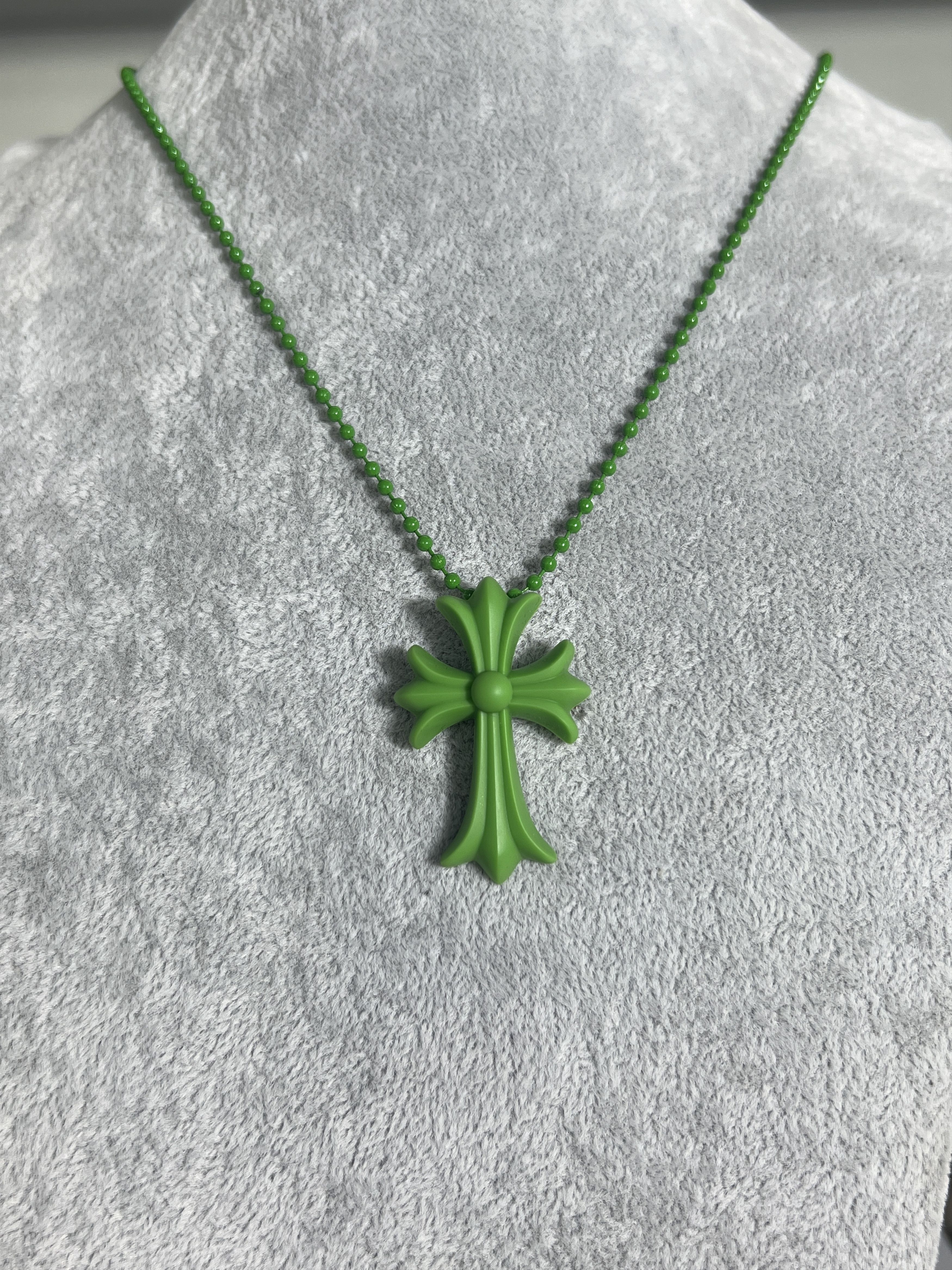 Chrome Hearts Chrome Hearts Green Cross Pendant Necklace 2019 Size ONE SIZE - 1 Thumbnail