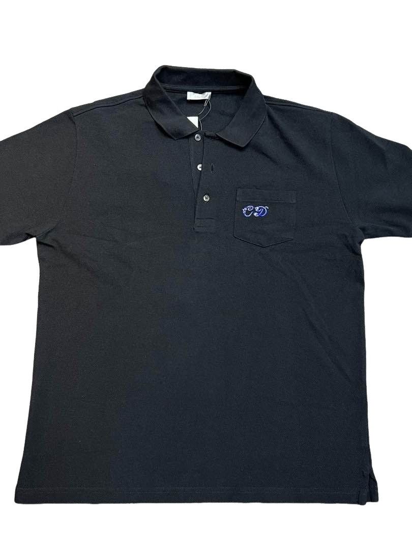 Dior Dior Homme SS06 Black Polo Shirt Rhinestones in size S | Grailed