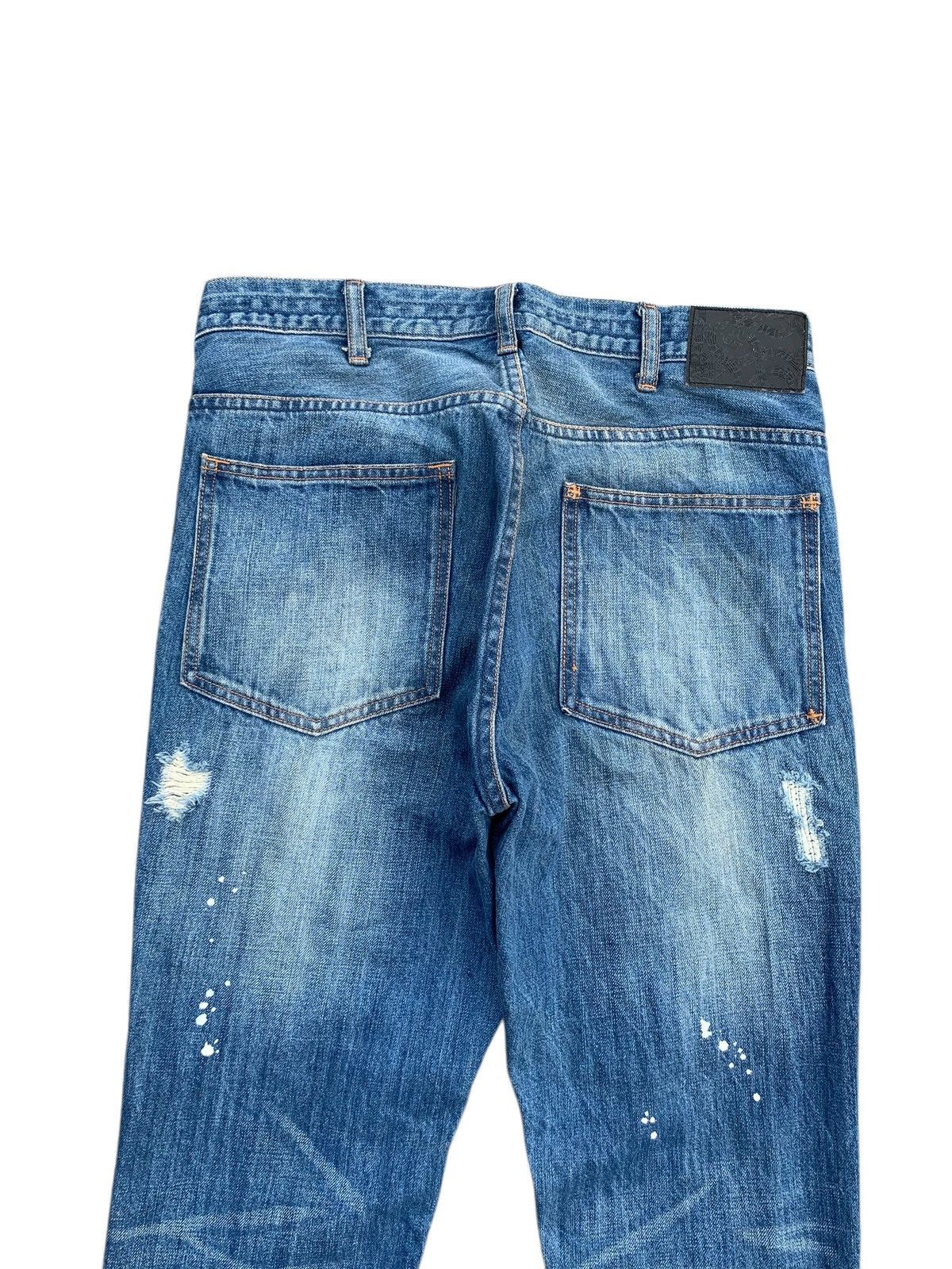 Kapital NUMBER (N)INE PATCHWORK MUSIC NOTE DISTRESSED DENIM JEANS Size US 30 / EU 46 - 6 Thumbnail