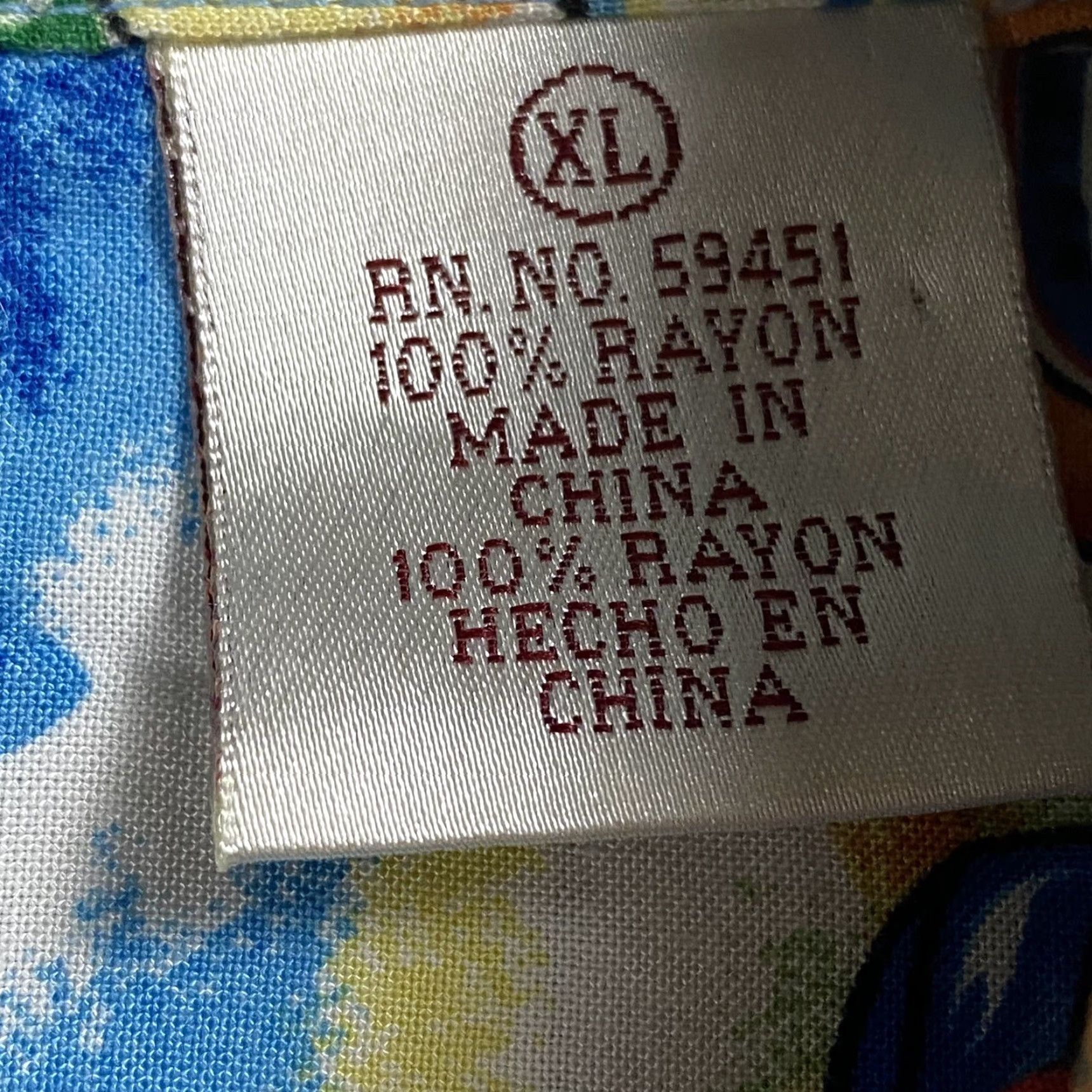 Vintage VTG Thumbs Up Camp Shirt Hawaiian Button-Up Rayon Cocktail Bar Life of the Party XL Blue Mens Size US XL / EU 56 / 4 - 4 Thumbnail