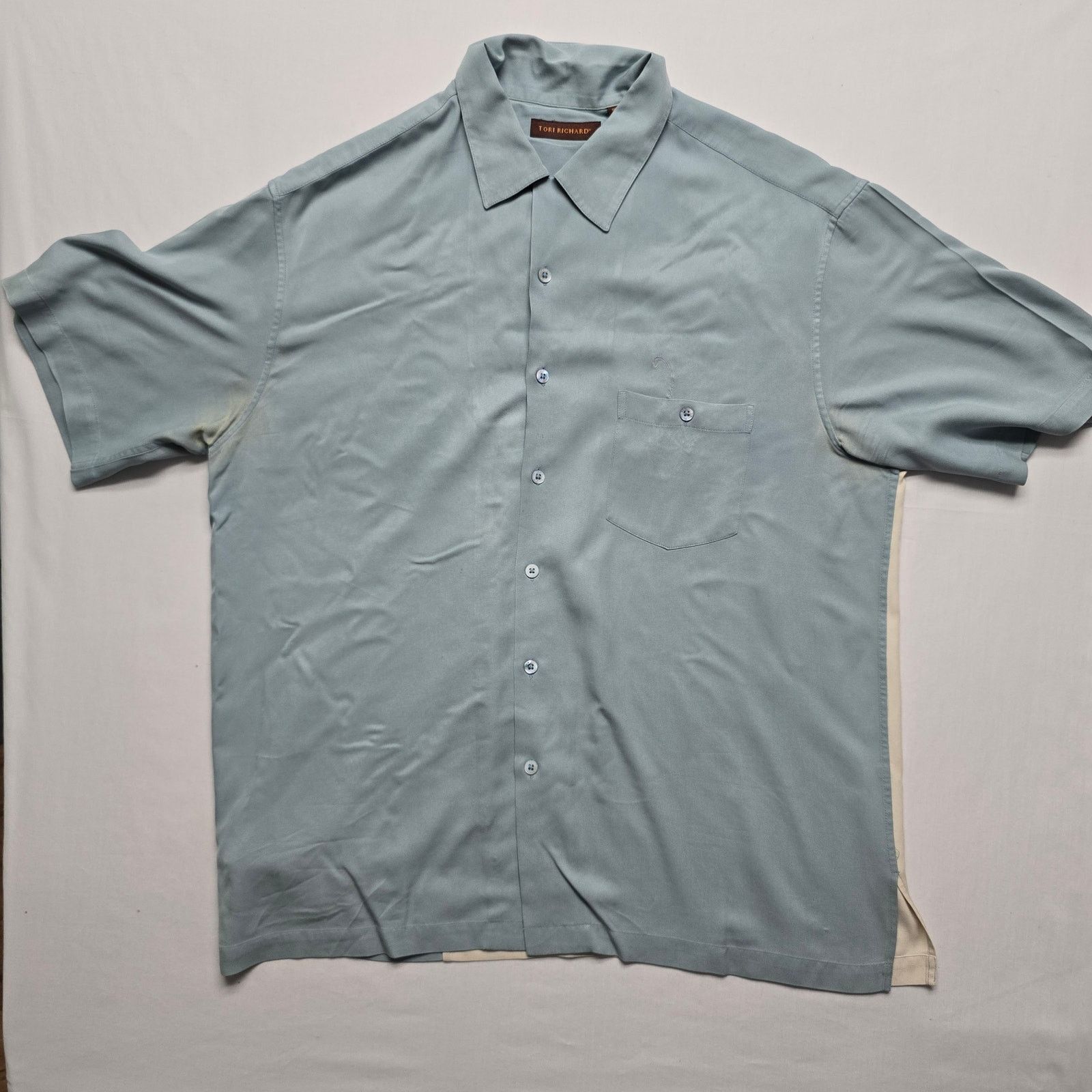 Vintage Tori Richard 100% Silk Blue XL Jazz Monkey Embroidery Shirt Size US XL / EU 56 / 4 - 6 Thumbnail