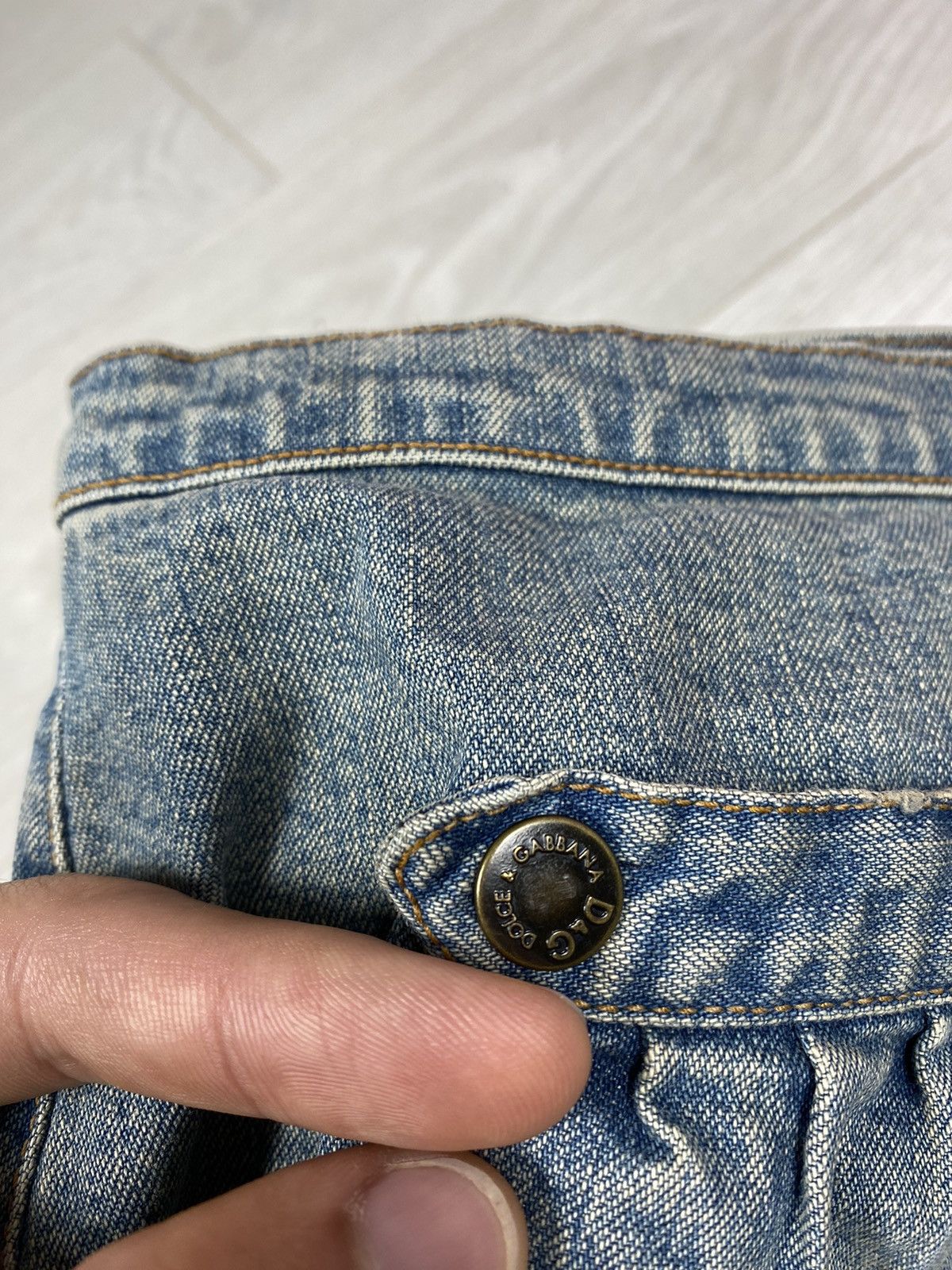 Dolce & Gabbana × Vintage Dolce & Gabbana Jeans Skirt Mini Size 28" / US 6 / IT 42 - 6 Thumbnail