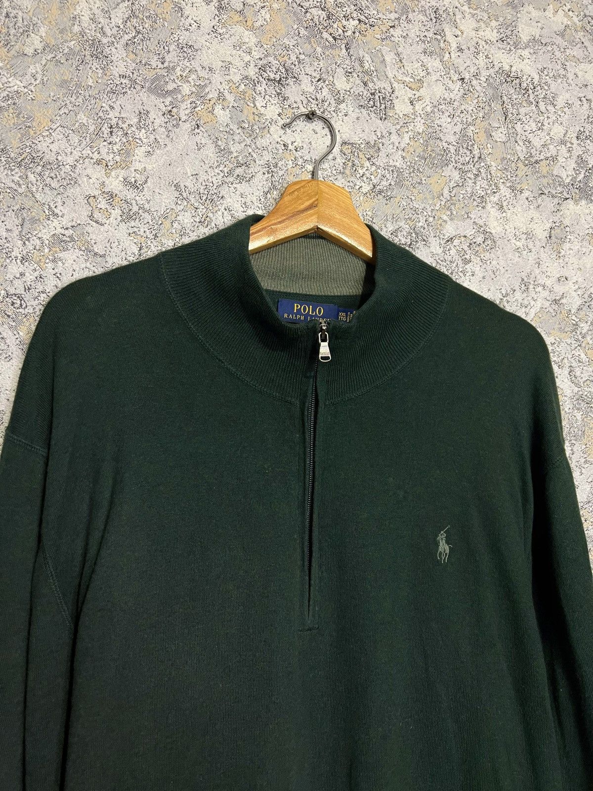 Polo Ralph Lauren × Vintage Vintage Polo Ralph Lauren 1/4 Quarter Zip Pullover Sweater Size US XXL / EU 58 / 5 - 2 Thumbnail