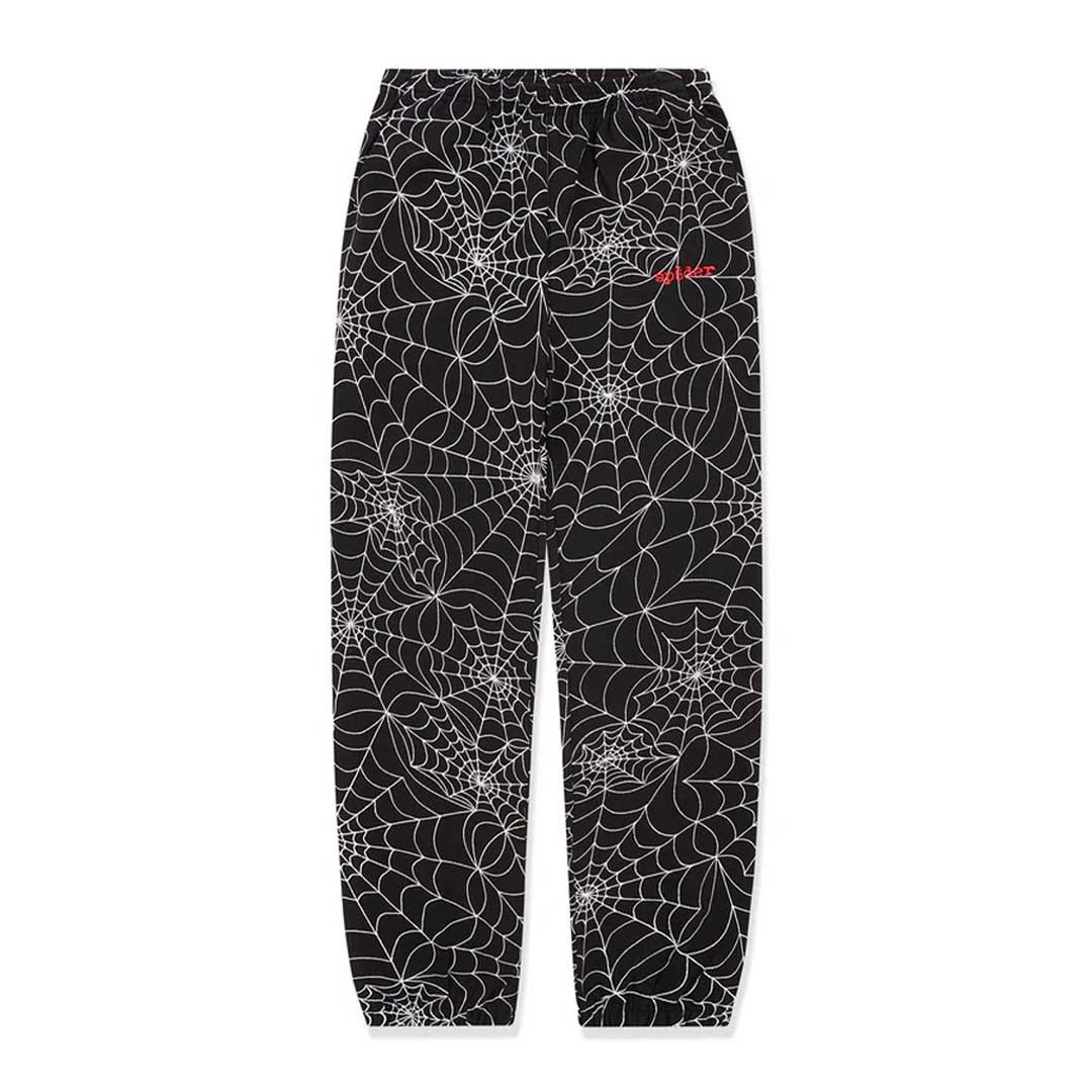 Sp5der Embroidered Black AOP Sweatpants Size US 30 / EU 46 - 1 Thumbnail