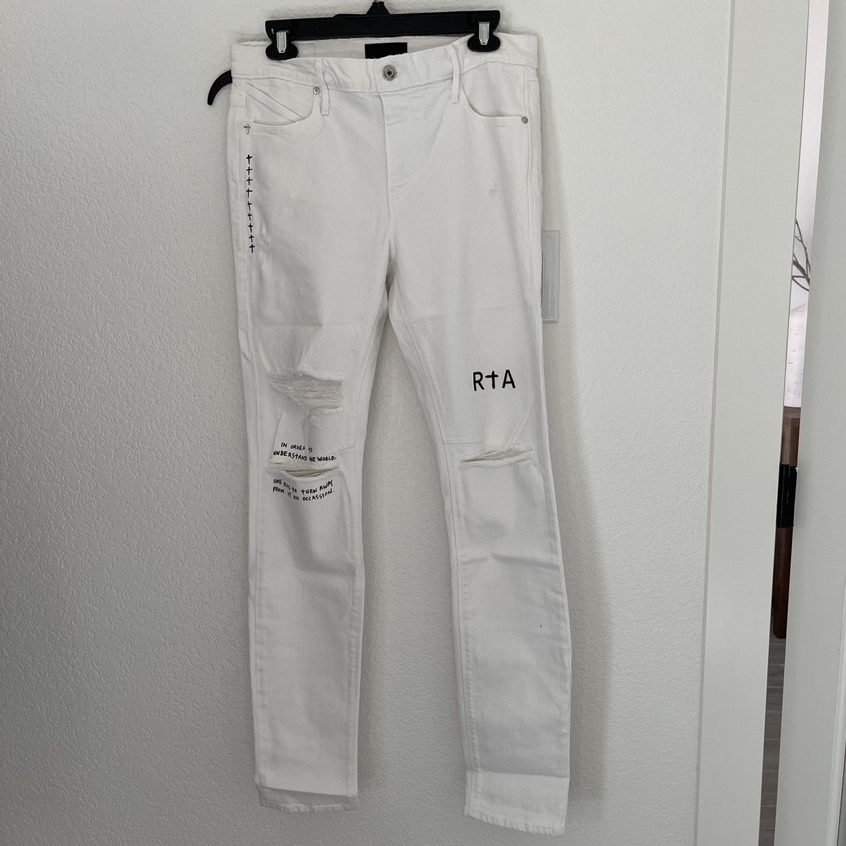 Rta $360 NWT RtA BRYANT NO LETTERMAN WHITE SKINNY JEANS SZ 31 Size US 31 - 6 Thumbnail