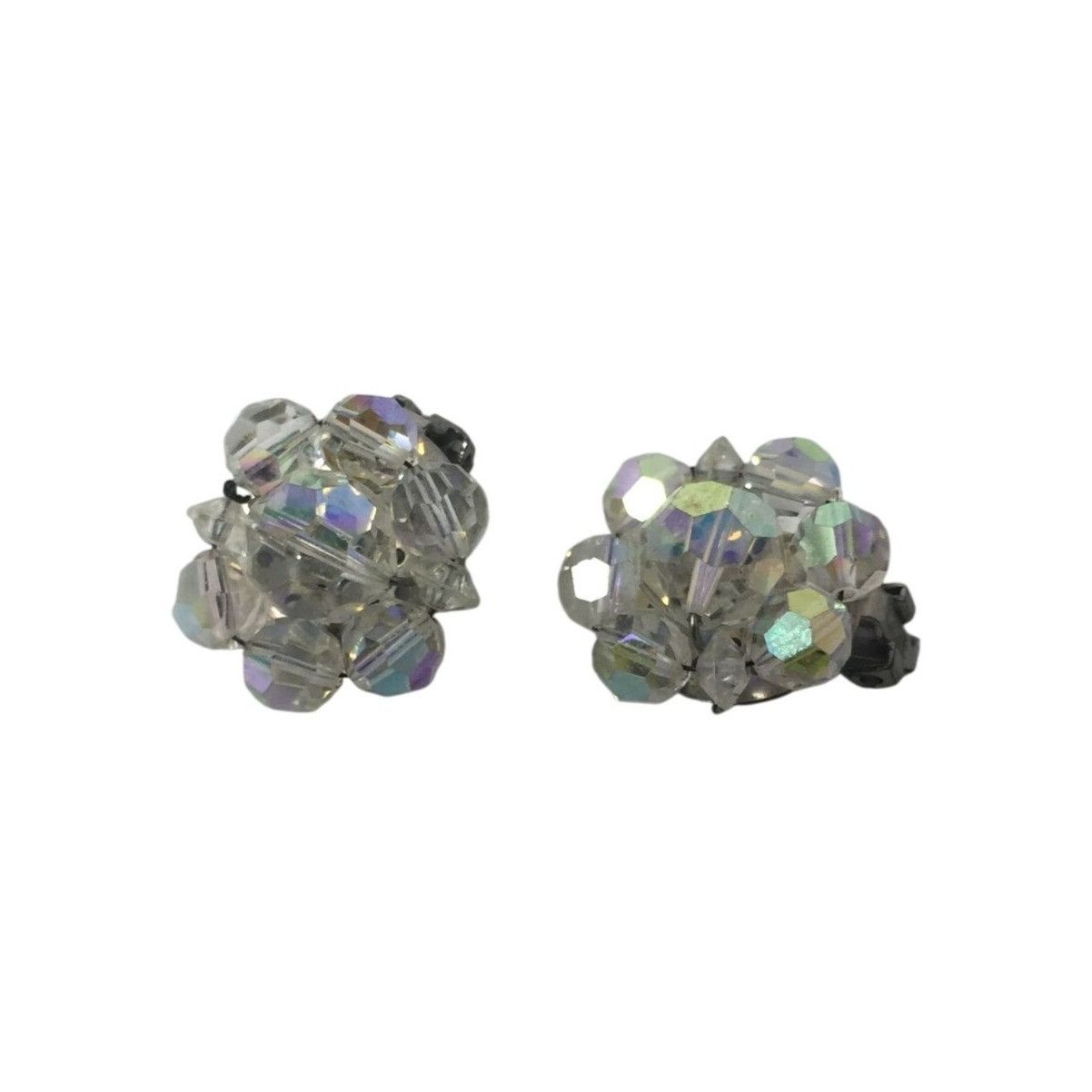 Other Womens Aurora Borealis Cluster Beaded Clip On Earrings Size ONE SIZE - 1 Thumbnail