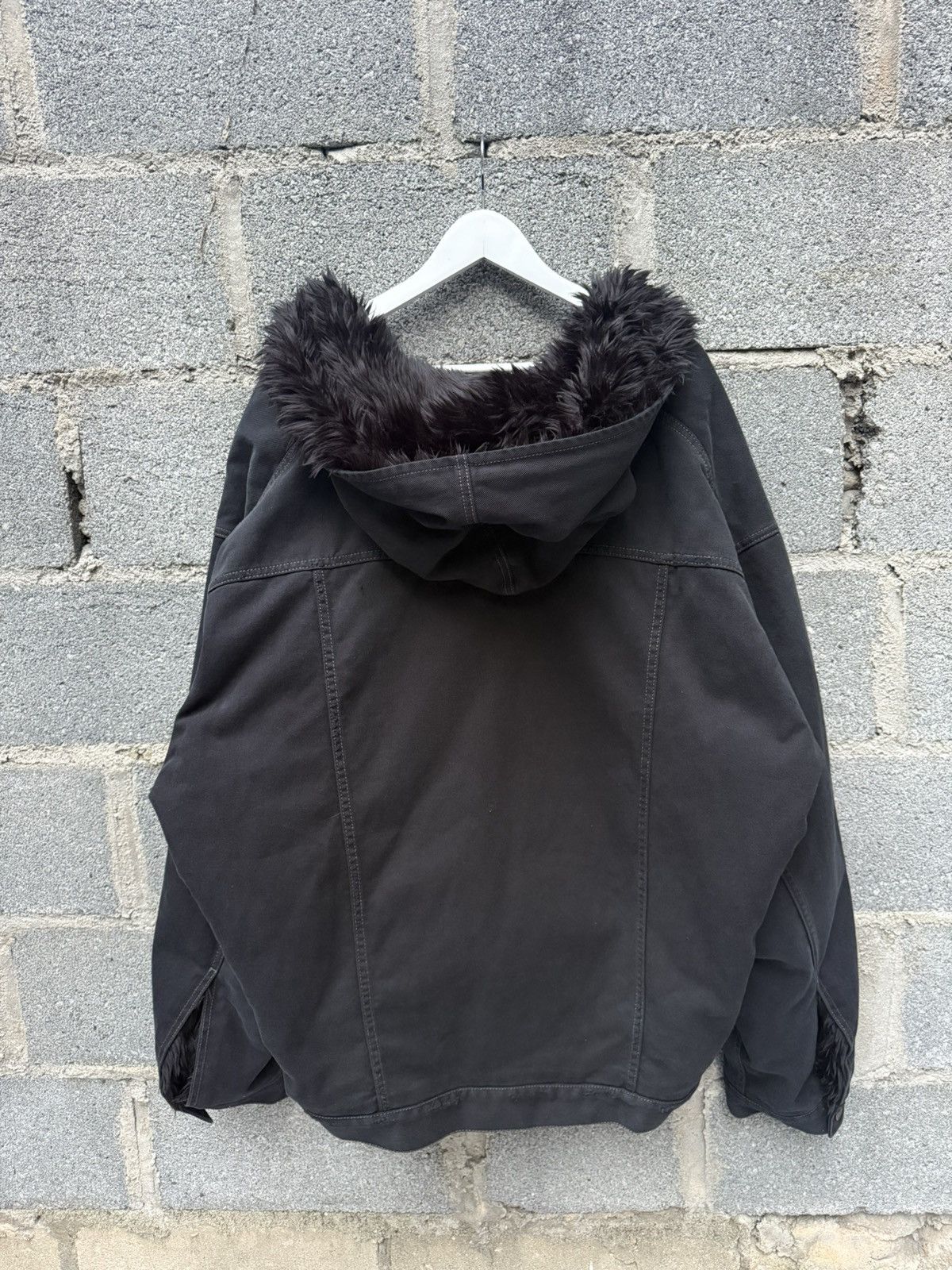 Balenciaga SS23 Balenciaga Faux Fur Hooded Denim Jacket Size US L / EU 52-54 / 3 - 5 Thumbnail