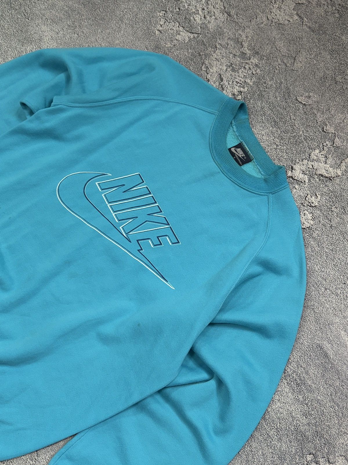 Nike Vtg 80s Nike Oregon Sweatshirt Italy Teal Embroidered S Size US S / EU 44-46 / 1 - 10 Thumbnail