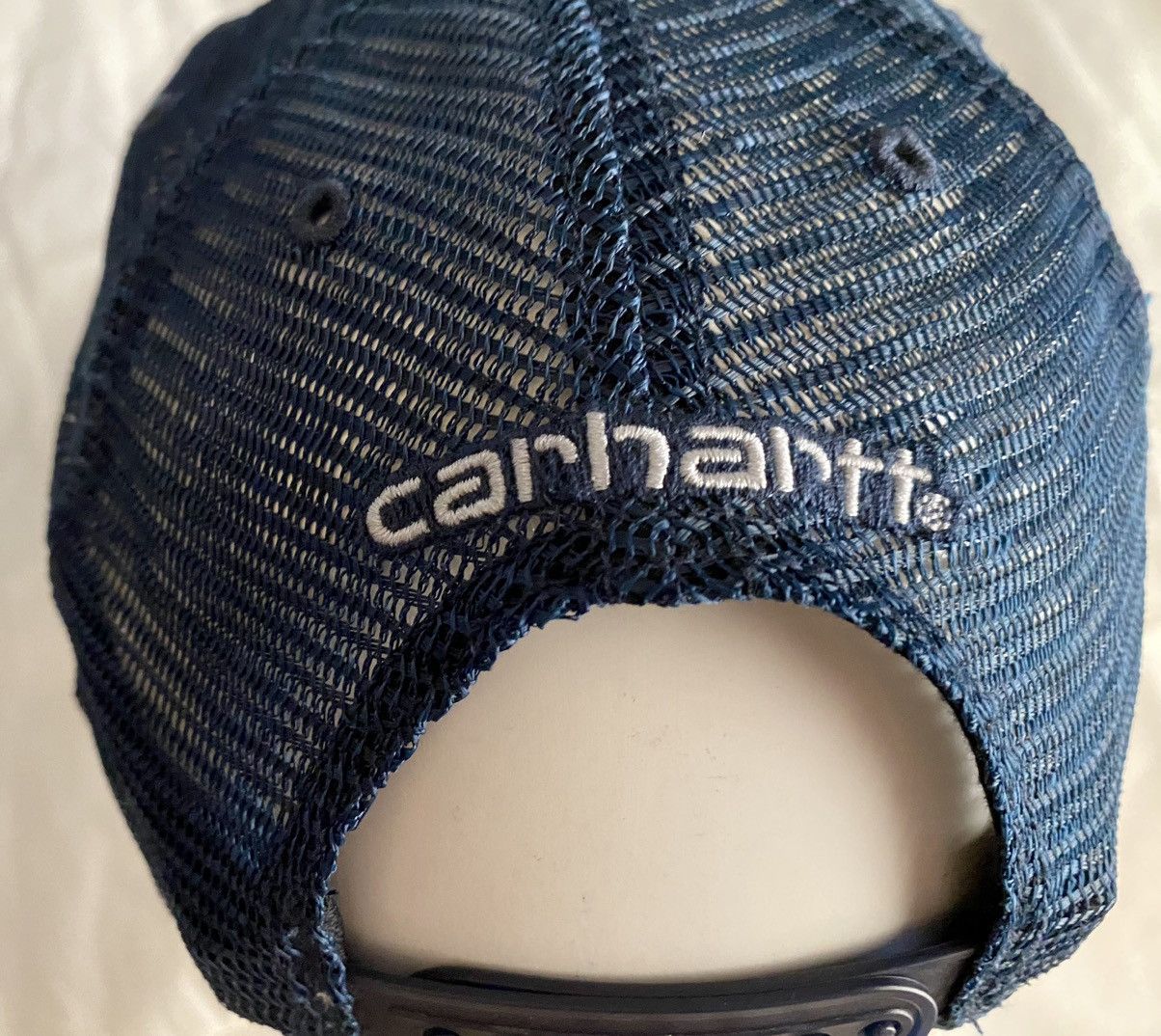 Carhartt Carhartt blue unstructured mesh trucker cap front logo patch Size ONE SIZE - 12 Thumbnail