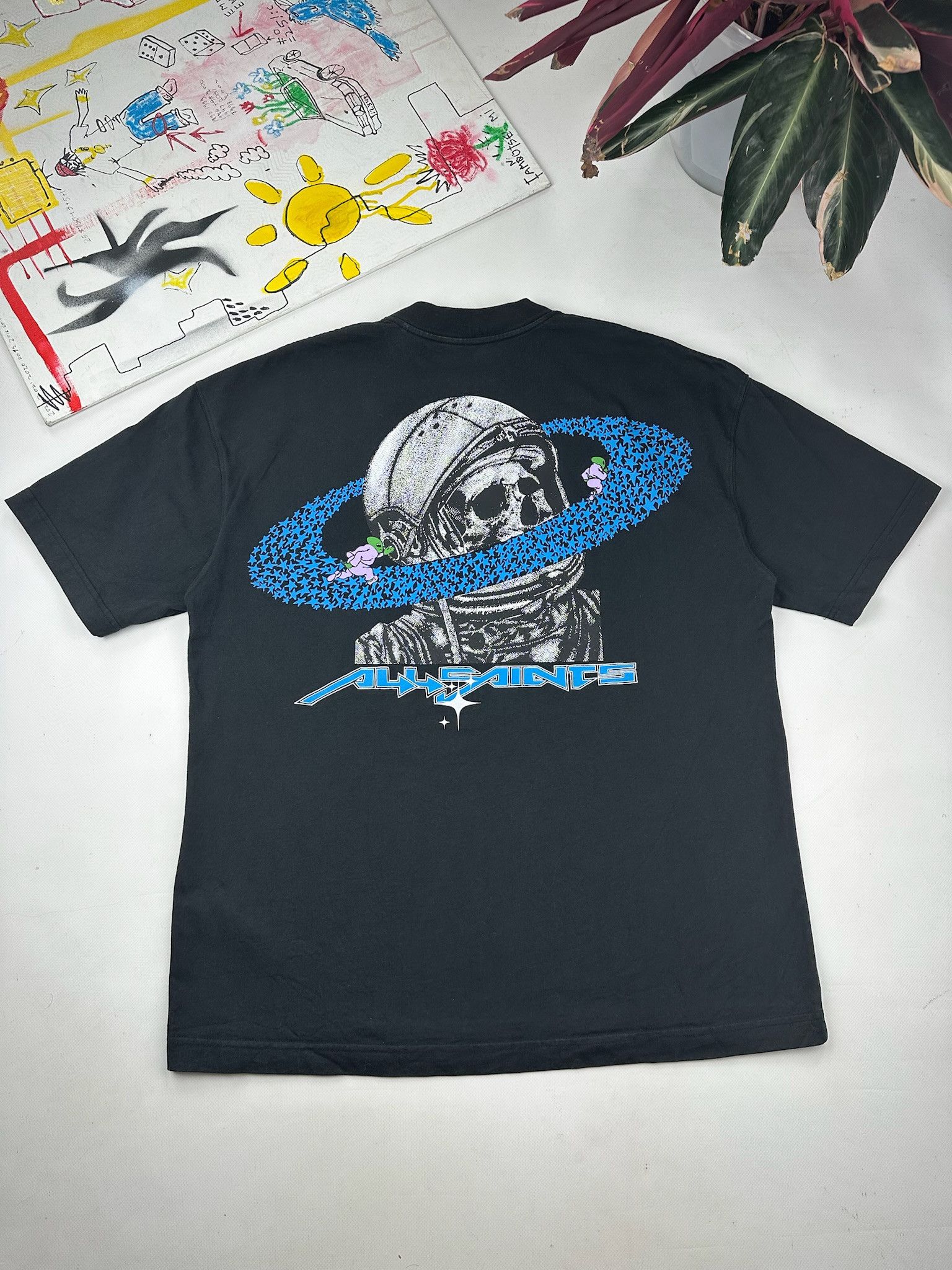 Allsaints All Saints T-Shirt oversized space skull Size US S / EU 44-46 / 1 - 1 Thumbnail