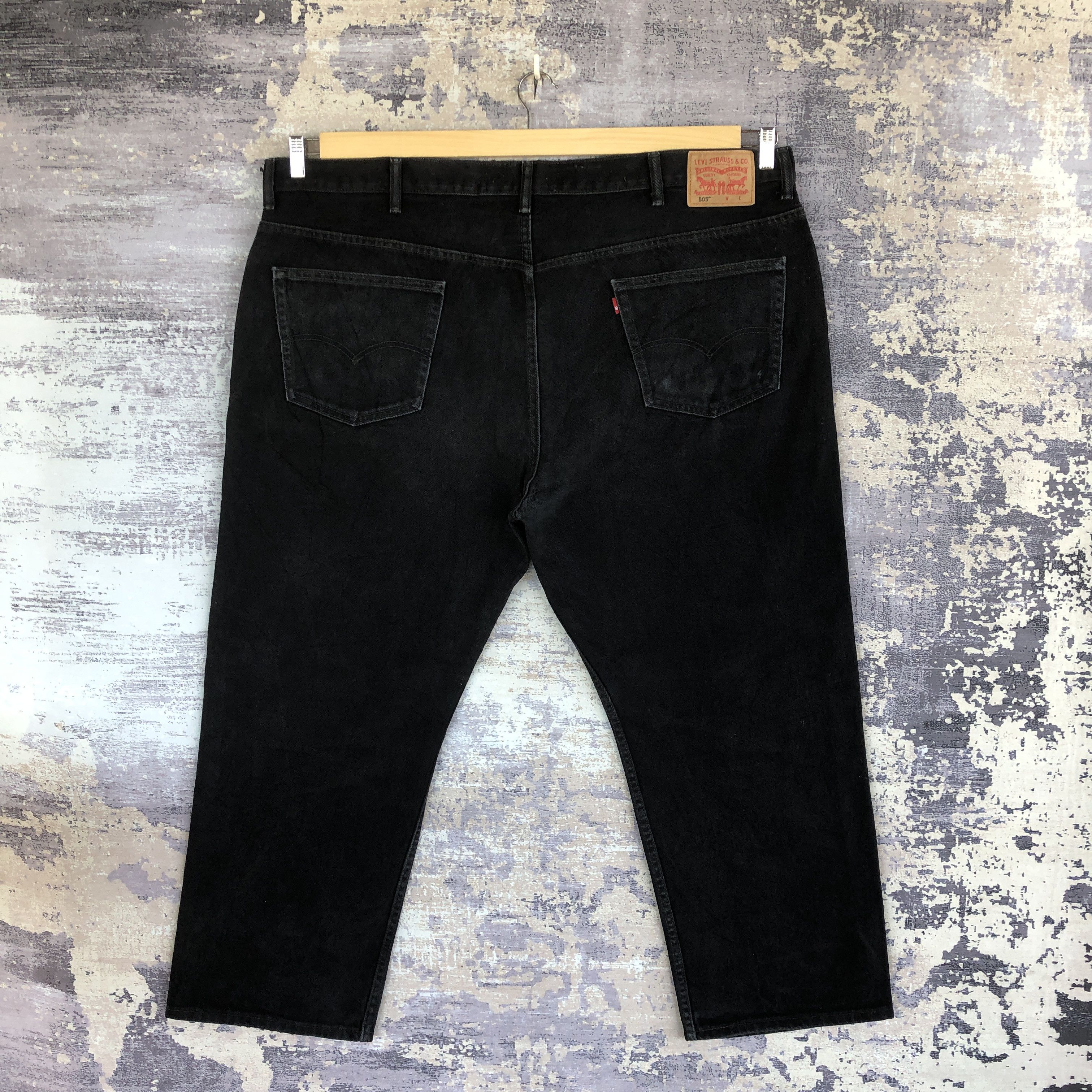 Levi's Vintage Levis 505 Distressed Faded Black Jeans Baggy Denim Size US 44 / EU 60 - 2 Thumbnail