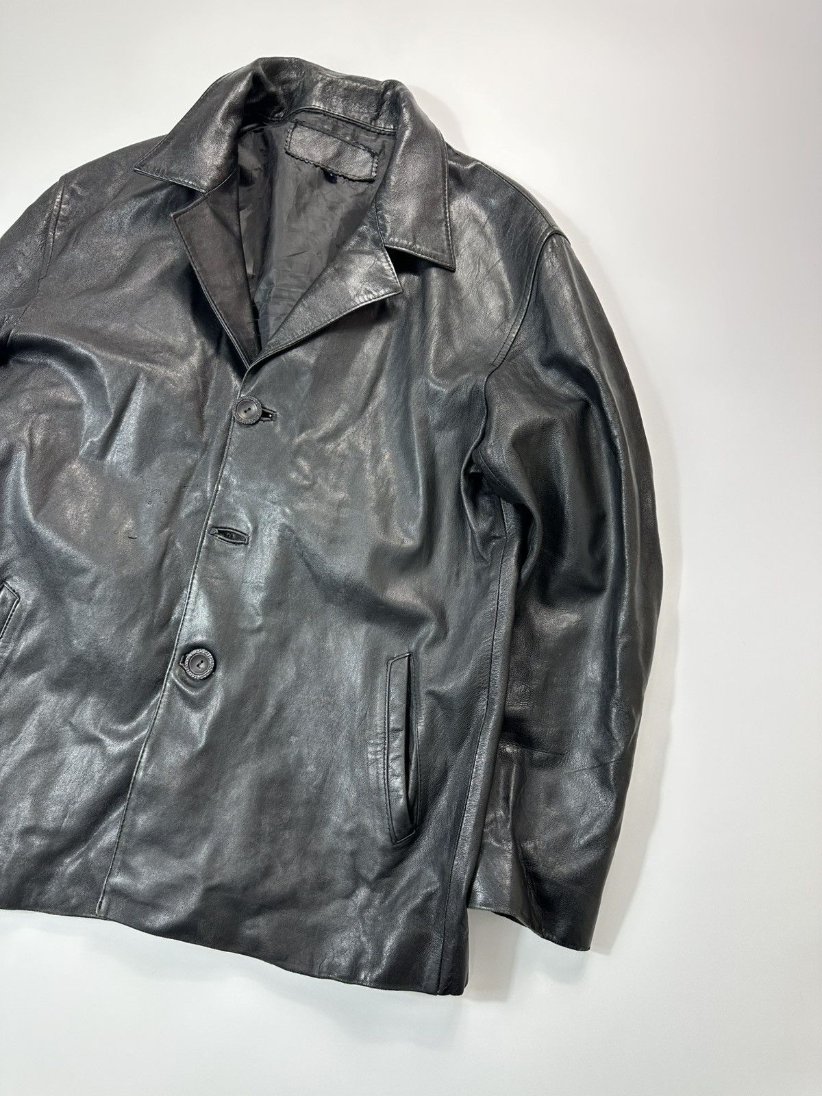 Leather Leather Jacket Biker Fit Avant-garde Size US L / EU 52-54 / 3 - 4 Thumbnail