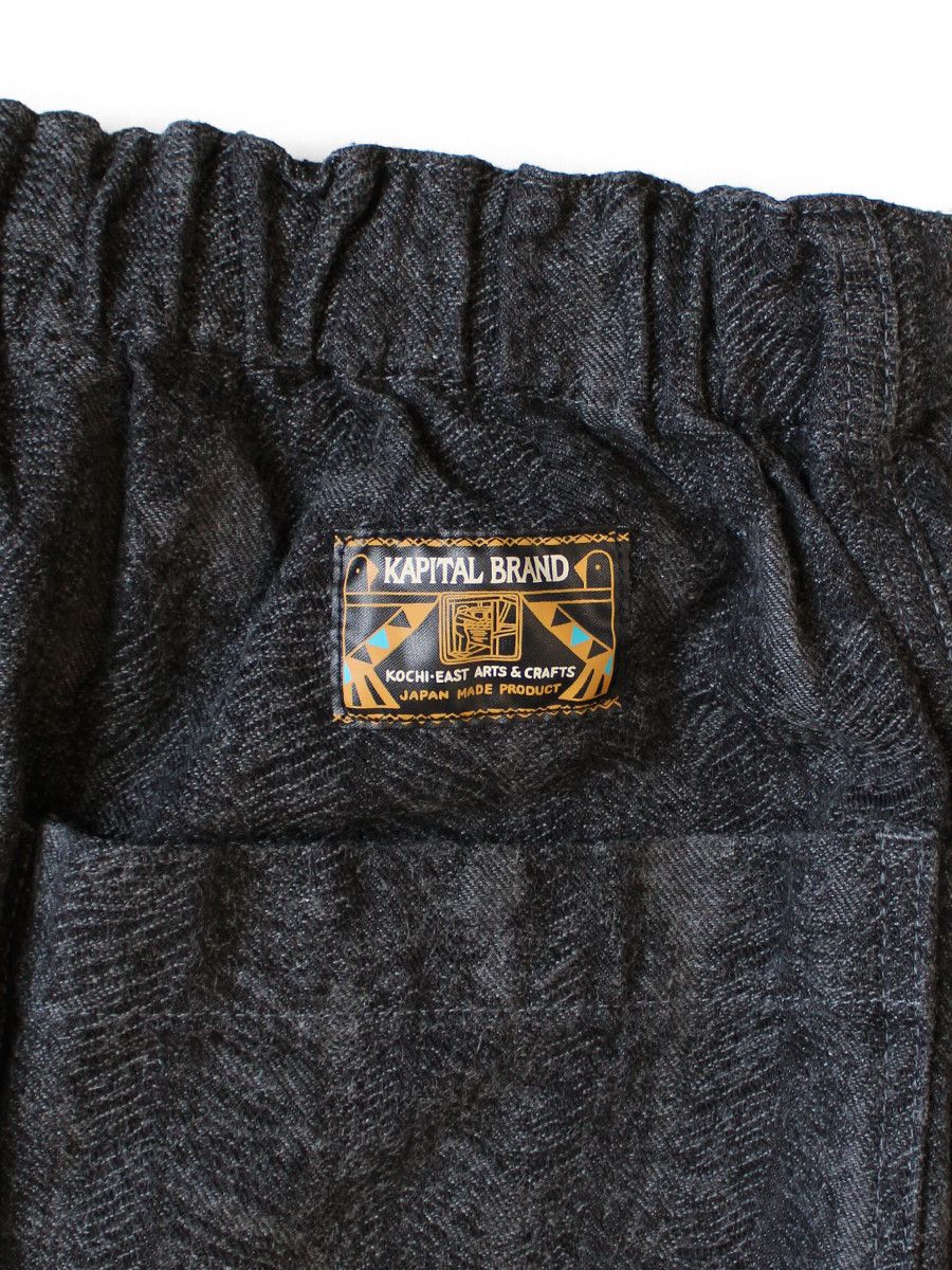 Kapital Kapital 12oz Magpie Denim W Knee Easy Baggy Pants black XL Size US 36 / EU 52 - 7 Thumbnail