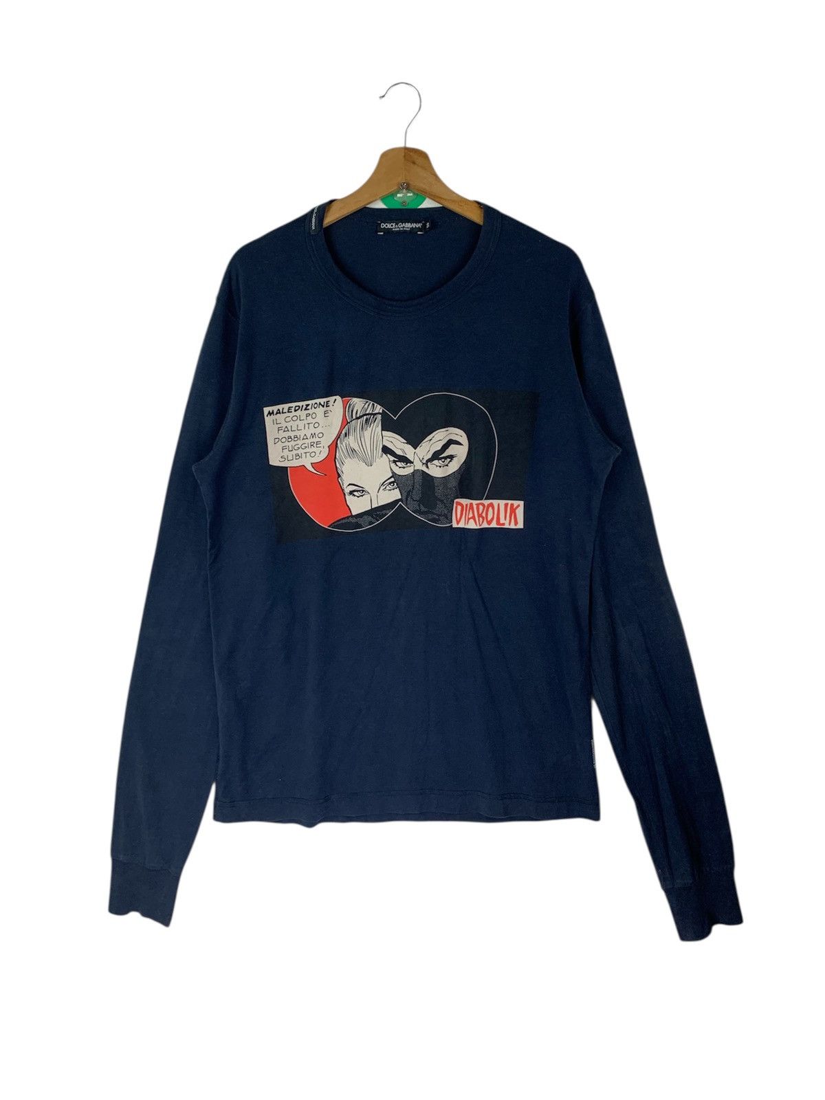 Dolce & Gabbana Dolce Gabbana D&G diabolik long sleeve T-shirt Blue Colour Size US M / EU 48-50 / 2 - 1 Thumbnail