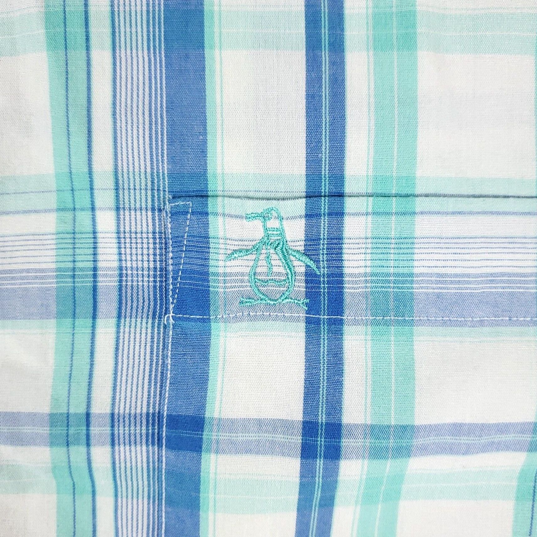 Original Penguin VINTAGE Original Penguin Men's Shirt XL Blue Plaid Casual Button Up Long Sleeve Size US XL / EU 56 / 4 - 2 Thumbnail