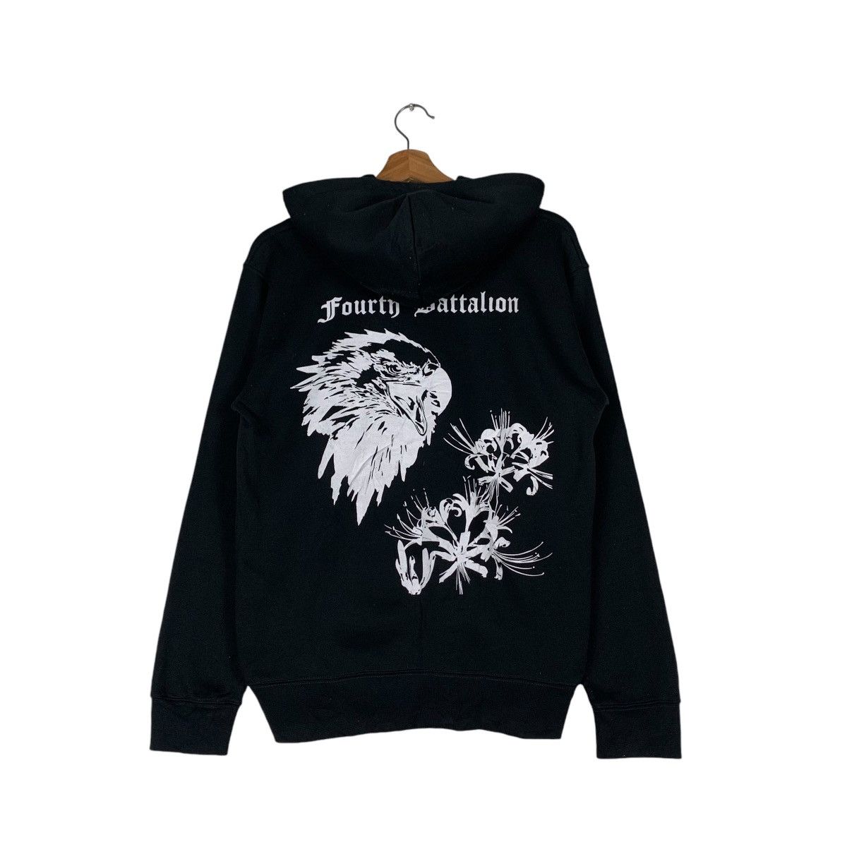 Vintage Fourty Battalion The Eagle Graphics Hoodies #1388-C63 Size US M / EU 48-50 / 2 - 1 Thumbnail