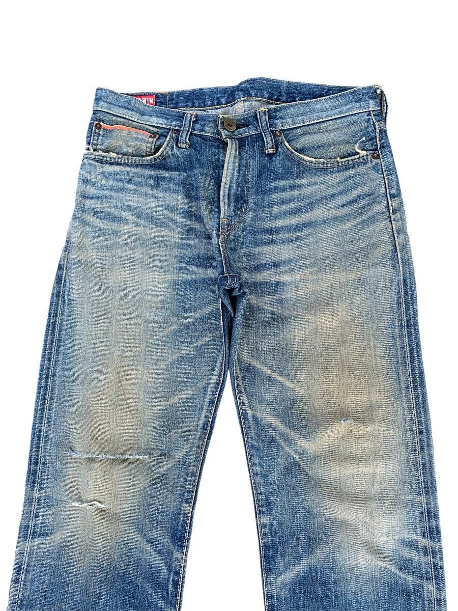 Edwin VINTAGE EDWIN505zx SELVEDGE BUCKLE BACK DISTRESSED DENIM Size US 33 - 7 Thumbnail