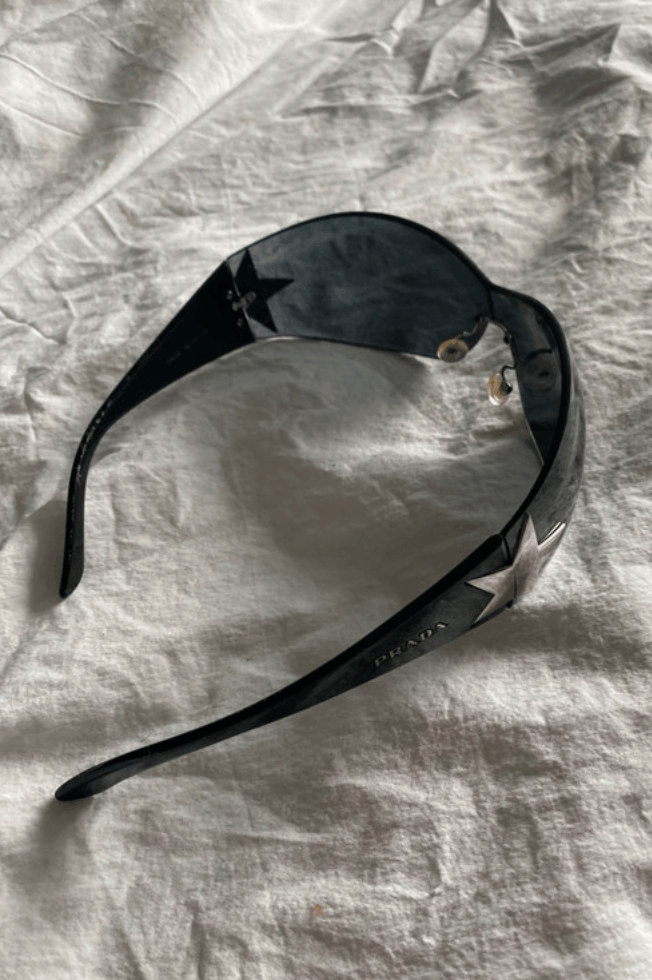 Miu Miu × Prada × Vintage PRADA Sunglasses Star Mask Flame Wrap Shield Size ONE SIZE - 3 Thumbnail