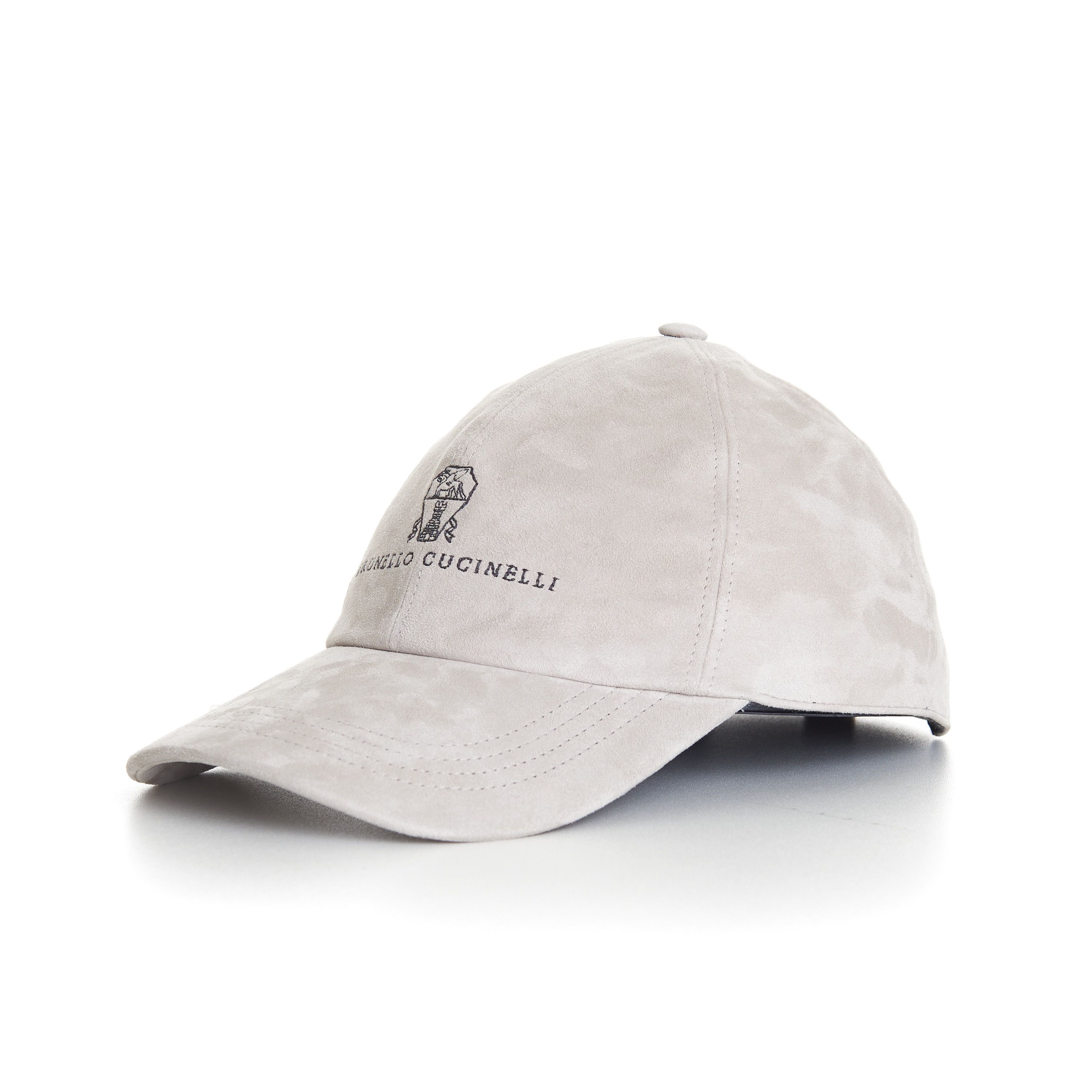 Brunello Cucinelli Baseball Cap In Suede With Embroidered Logo Size ONE SIZE - 2 Thumbnail