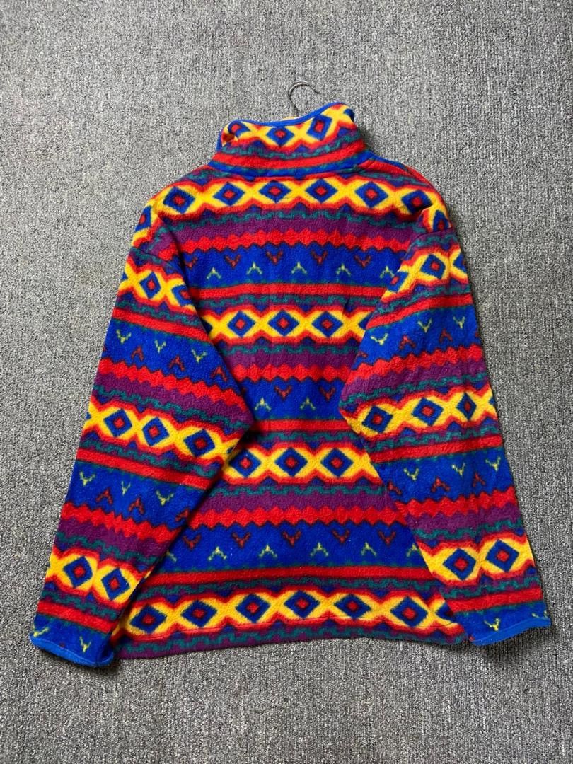 Japanese Brand Discovery Bay Aztec Half Button Fleece Pullover (190) Size US M / EU 48-50 / 2 - 2 Thumbnail