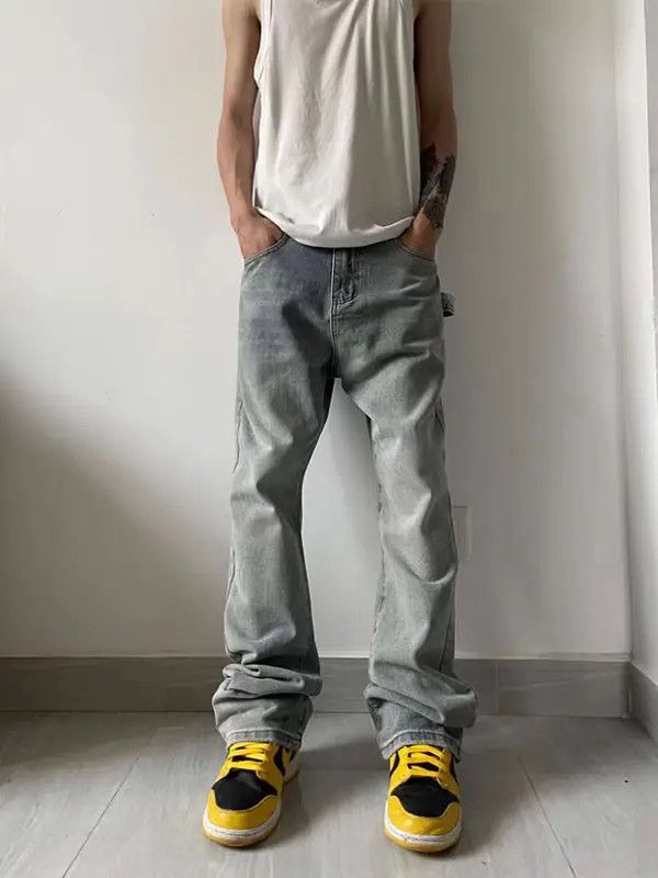 Japanese Brand Vintage street wash casual micro flare lumberjack jeans Size US 32 / EU 48 - 1 Thumbnail