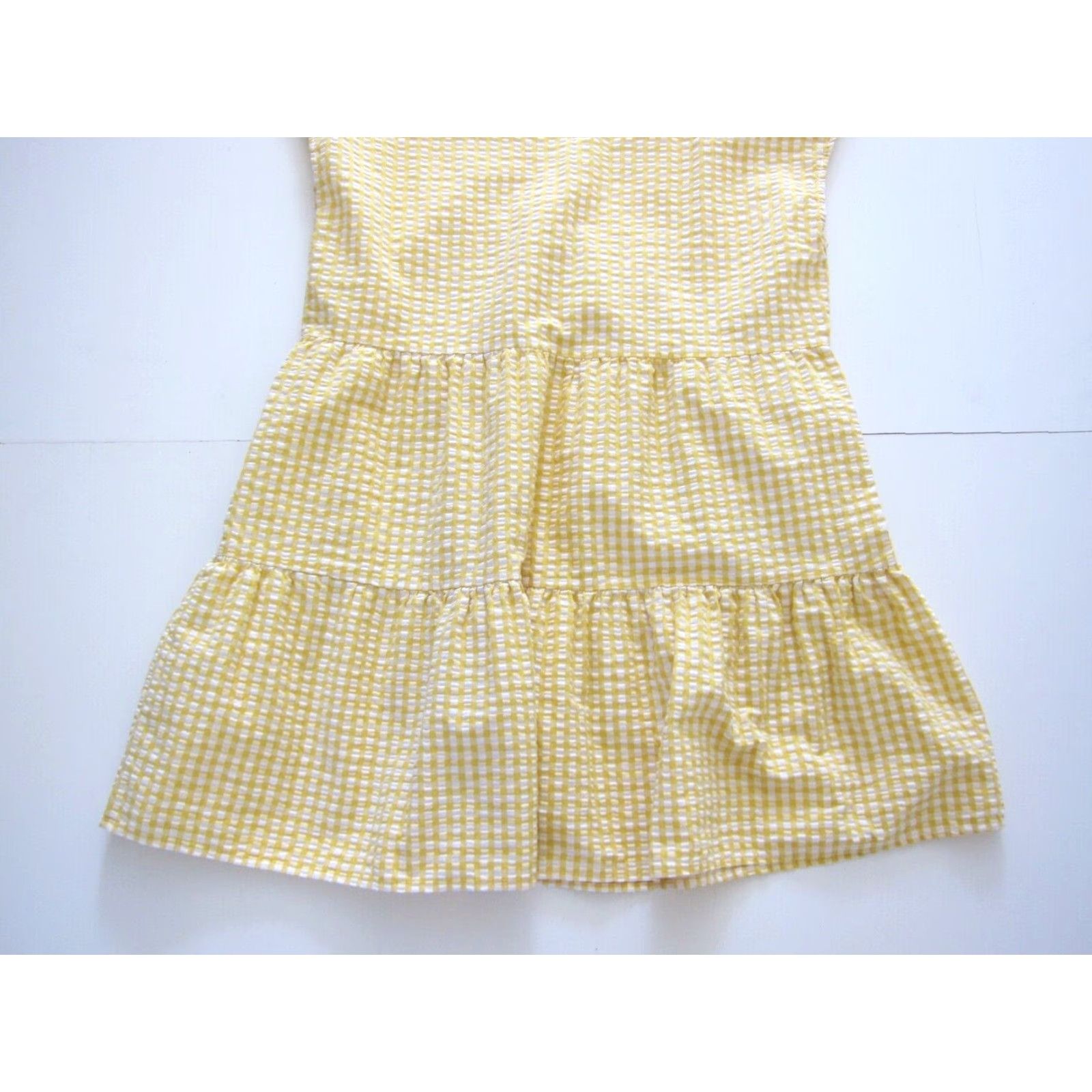 Vintage VINTAGE Time And True Cotton Stretch Yellow White Plaid Pocket V-Neck Tunic Dress 12-14 Size XL / US 12-14 / IT 48-50 - 6 Thumbnail