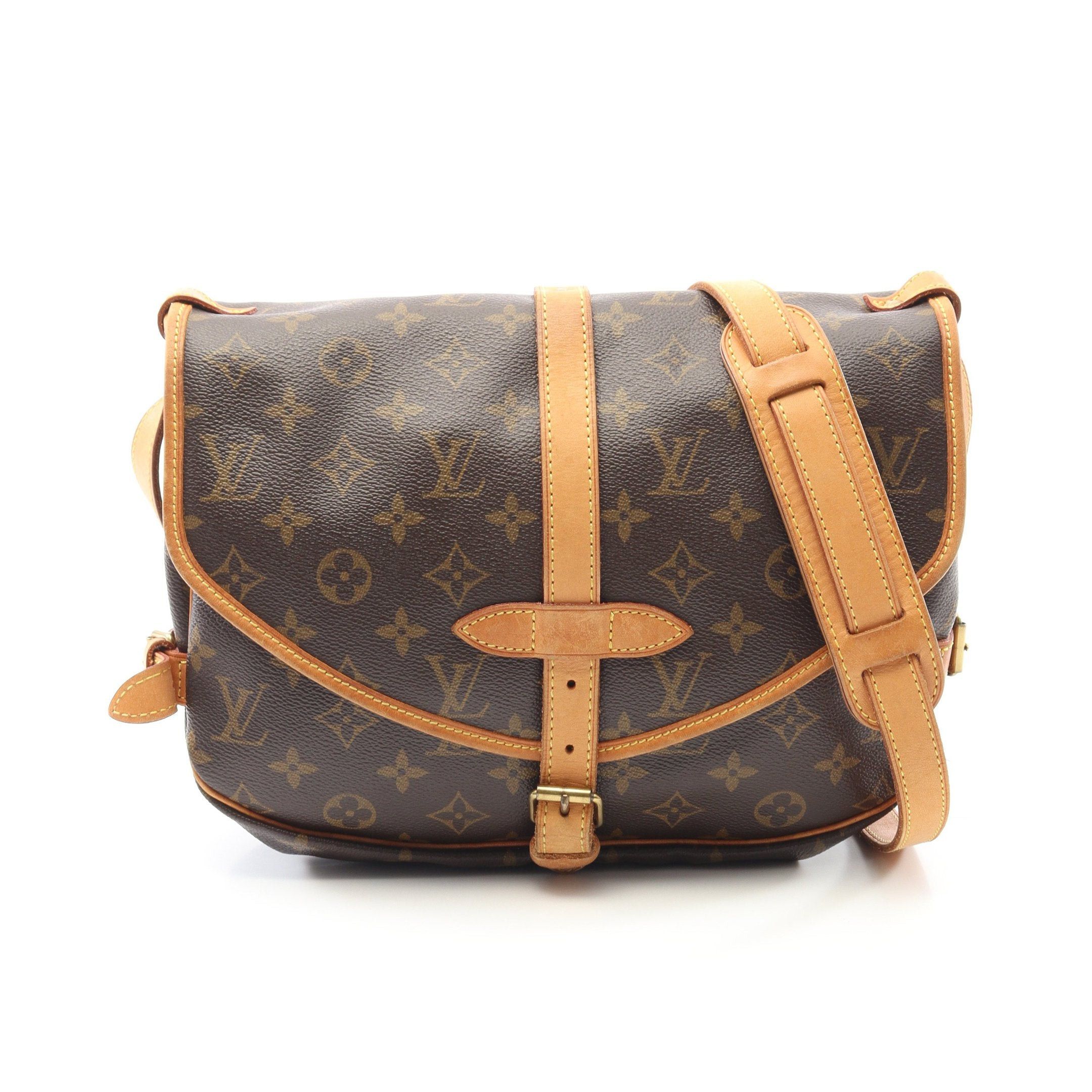 Louis Vuitton Louis Vuitton Saumur 30 Monogram Shoulder Bag Leather Brown Size ONE SIZE - 1 Thumbnail