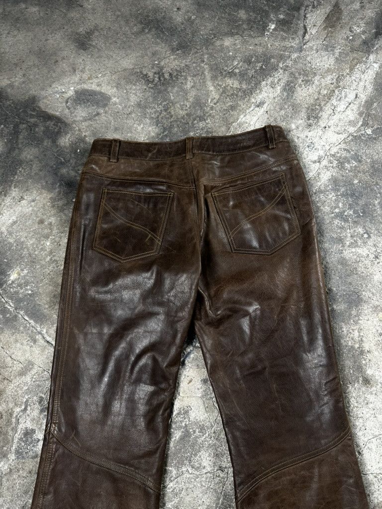 Vintage Vintage Y2k Leather Flaired Bootcut Pants 2000s 00s Size US 32 / EU 48 - 6 Thumbnail