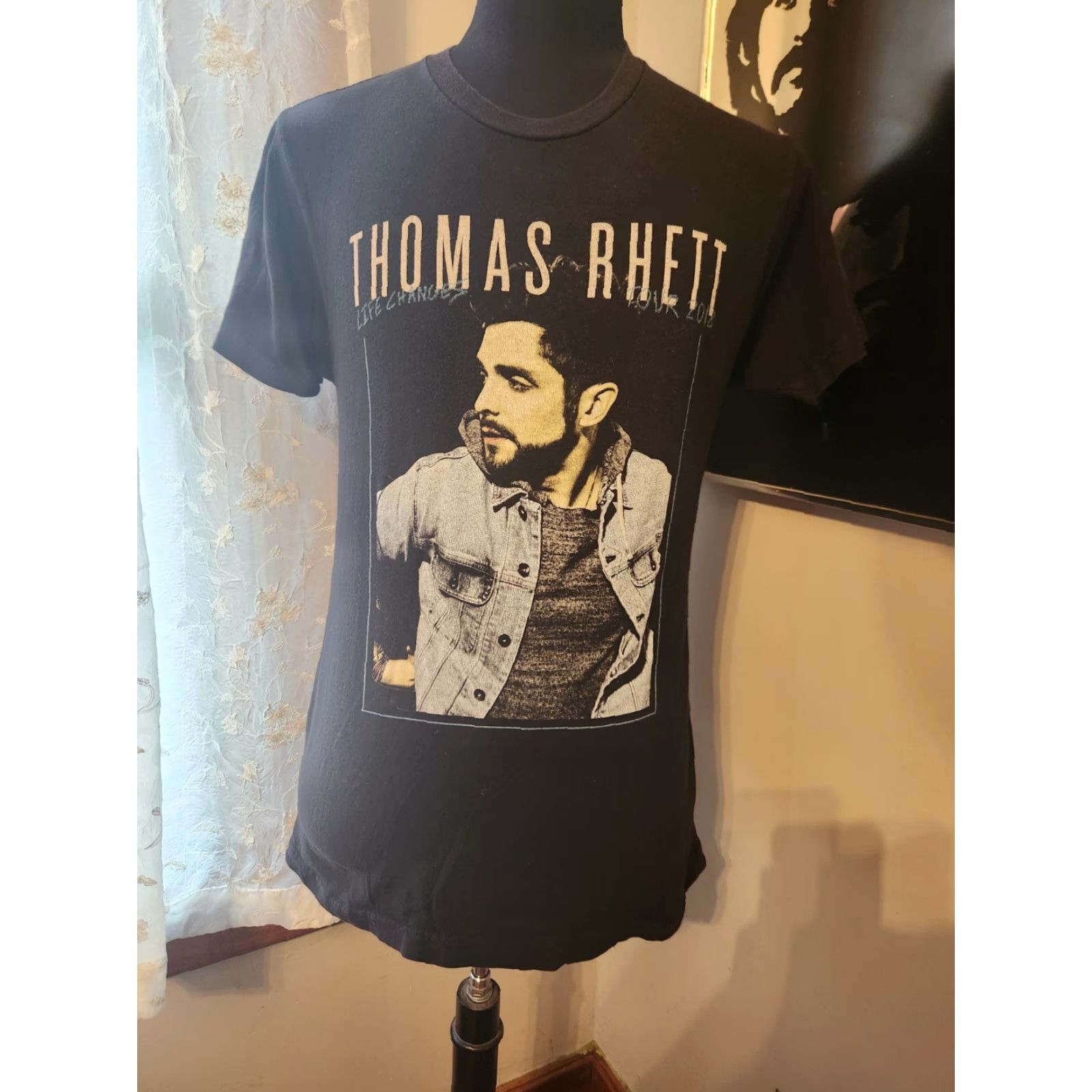 Changes Thomas Rhett Life Changes 2018 Tour Shirt Men Medium Graphic Crewneck Tee Black Short Sleeve Cotton Size US M / EU 48-50 / 2 - 2 Thumbnail