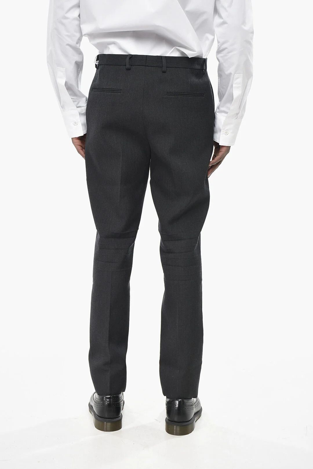 Gucci og1mm0426 Regular-Waist Wool Pant in Grey Size US 34 / EU 50 - 2 Thumbnail