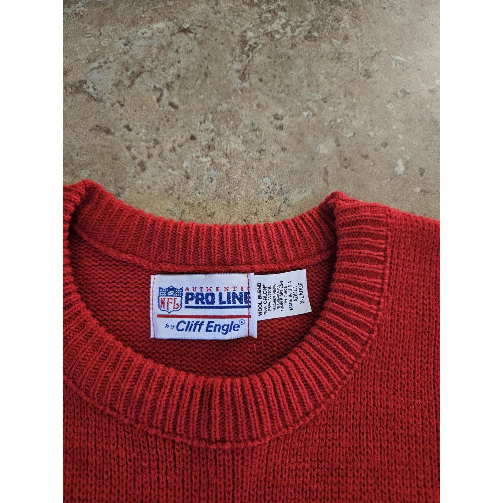 Pro Line San Francisco 49ers Sweater Cliff Engle Pro Line, Red XL 80s Size US XL / EU 56 / 4 - 3 Thumbnail