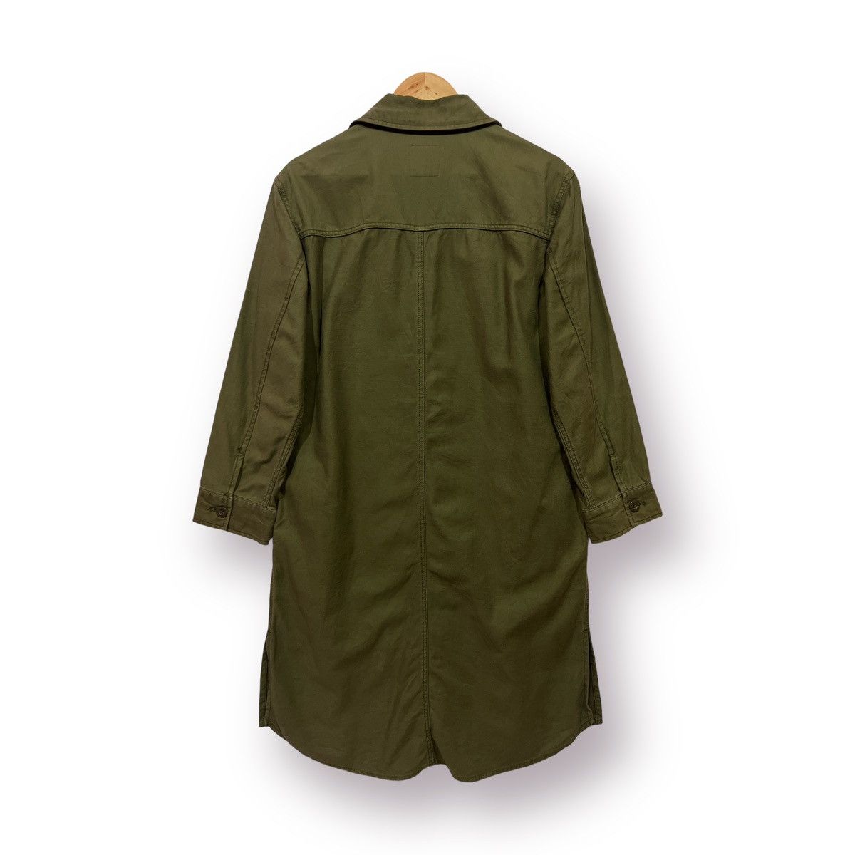 Japanese Brand 🔥 BACK NUMBER OLIVE MILITARY STYLE LONG JACKET - M Size M / US 6-8 / IT 42-44 - 7 Thumbnail