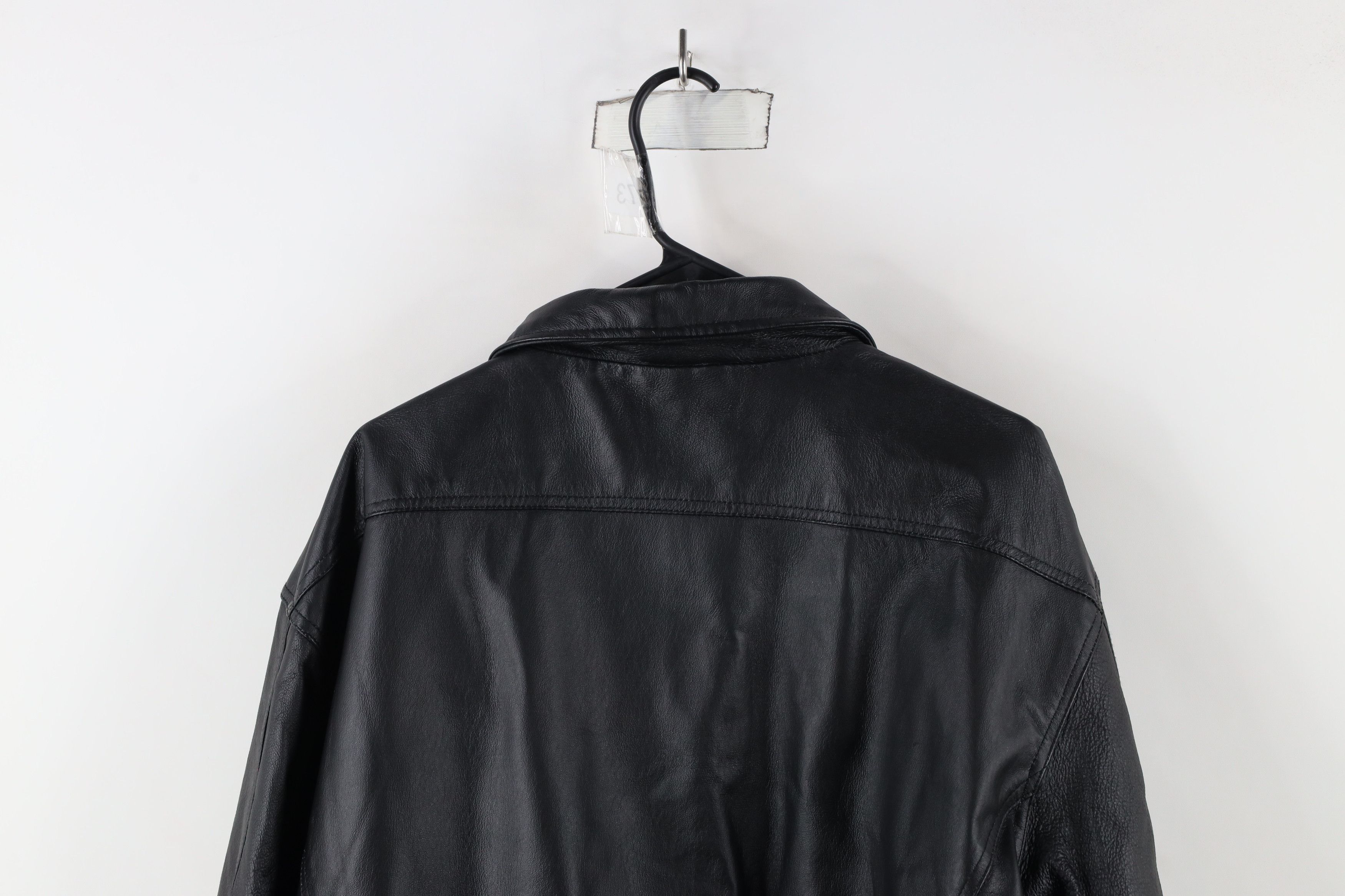 Vintage Vintage 90s Streetwear Leather CSX Docks Bomber Jacket Black Size US XL / EU 56 / 4 - 16 Thumbnail