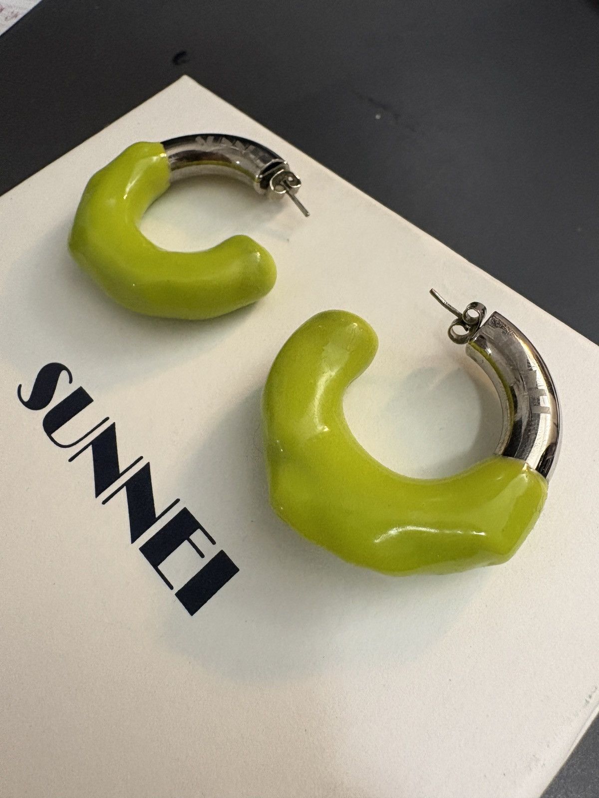 Sunnei Sunnei rubberized large earrings Size ONE SIZE - 2 Thumbnail