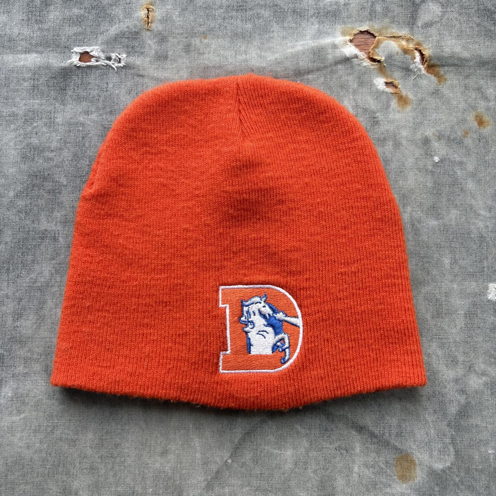 NFL Vintage 90s Y2K Denver Broncos NFL Football Sports Beanie Size ONE SIZE - 1 Thumbnail