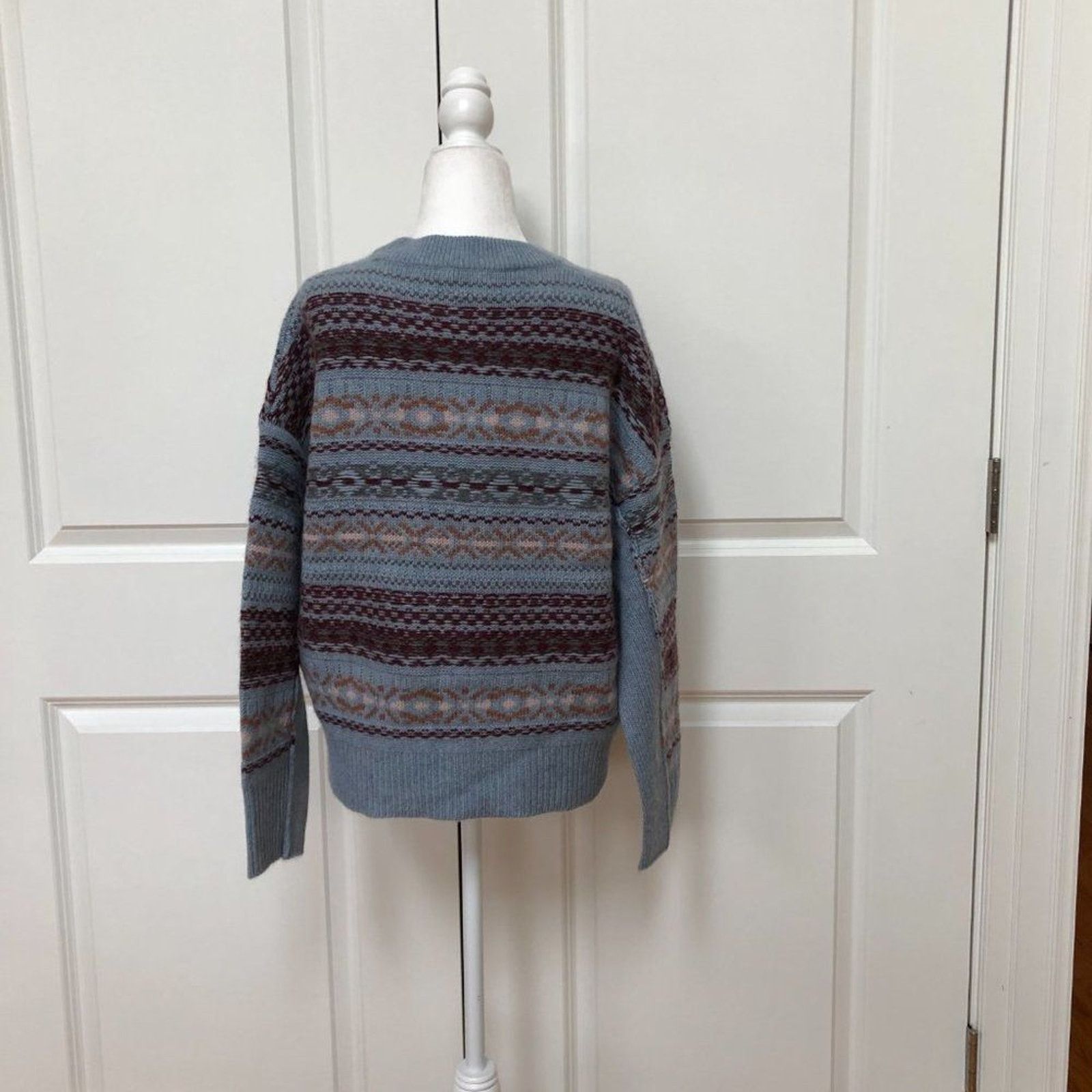360Cashmere Fair Isle Print Wool & Cashmere Blended Sweater-360 Cashmere Size S / US 4 / IT 40 - 4 Thumbnail