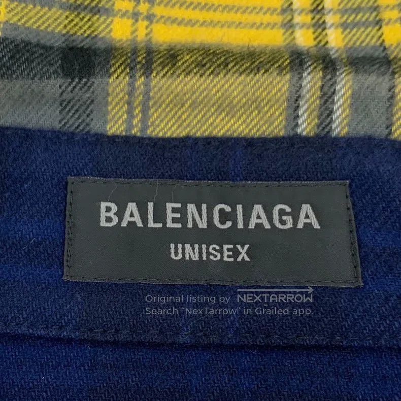 Balenciaga Balenciaga Color Block Plaid Cotton Collar Single Breasted Size US S / EU 44-46 / 1 - 7 Thumbnail