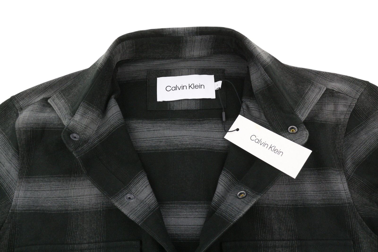 Calvin Klein TWILL FLEECE CHECK S Black Overshirt Snap Buttons 84935 Size US S / EU 44-46 / 1 - 5 Thumbnail