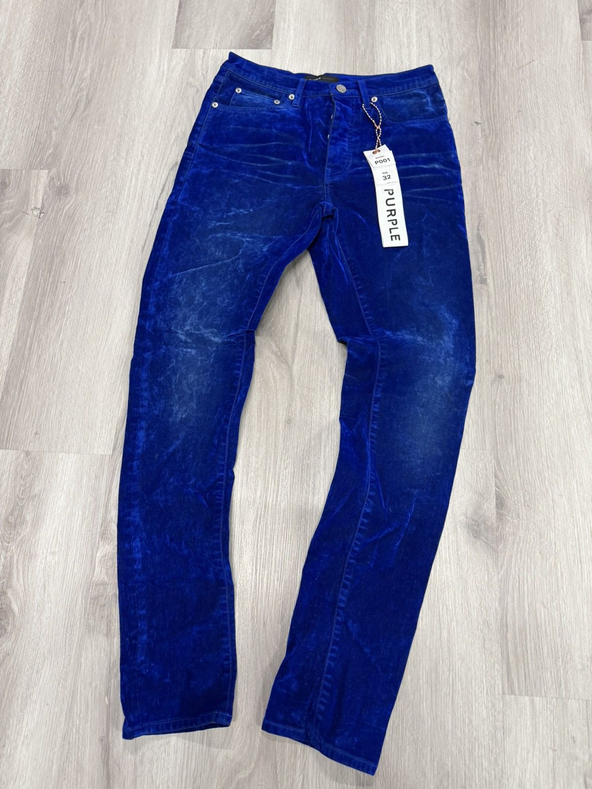 Purple Brand Blue Velour Jeans