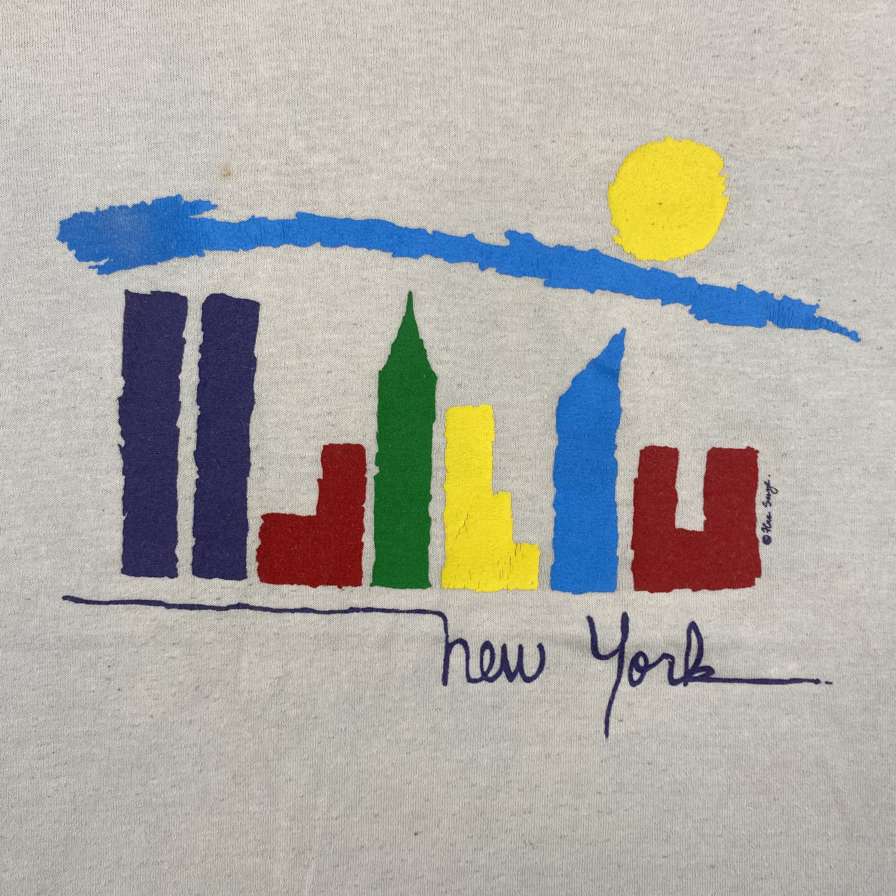 Jerzees Vintage 90s New York Skyline Art Graphic Jerzees TSHIRT-M046 Size US M / EU 48-50 / 2 - 4 Thumbnail