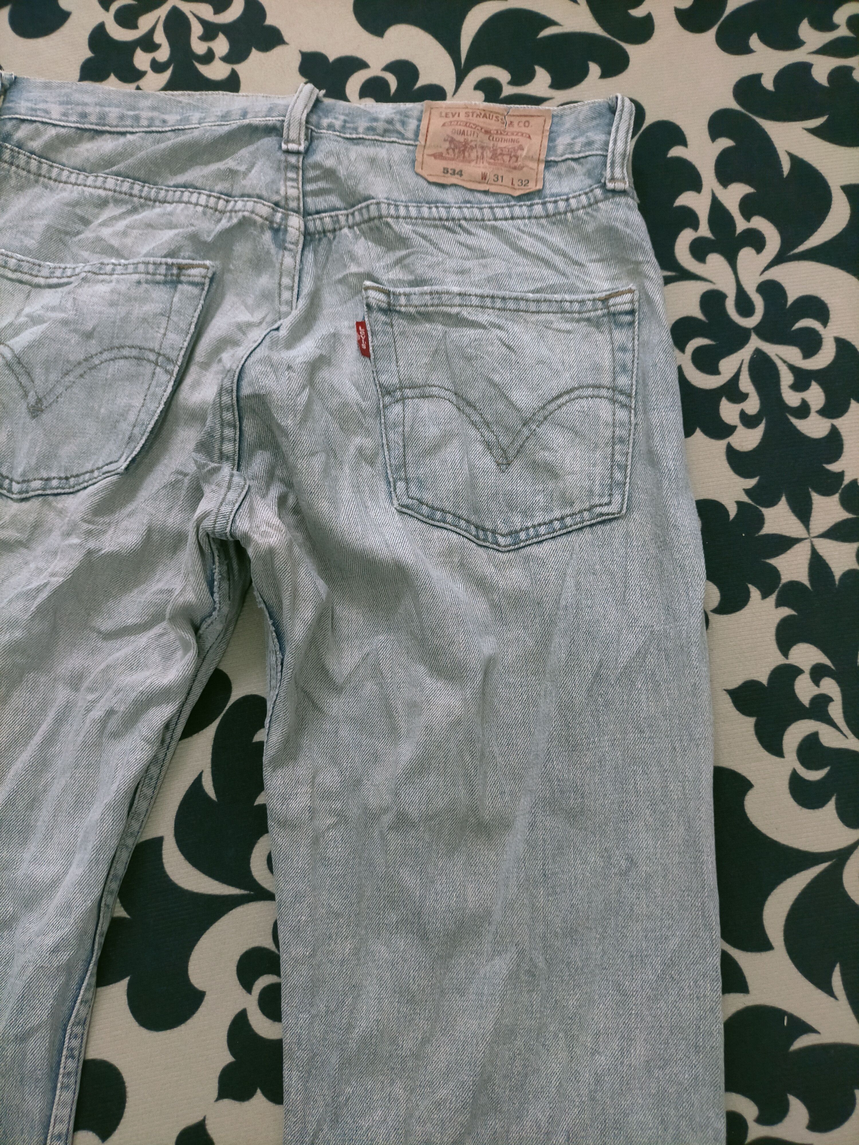 Levi's 🔥 Washed 🔥 Vintage Levis 534 Thrashed Distressed Jeans Size US 31 - 8 Thumbnail