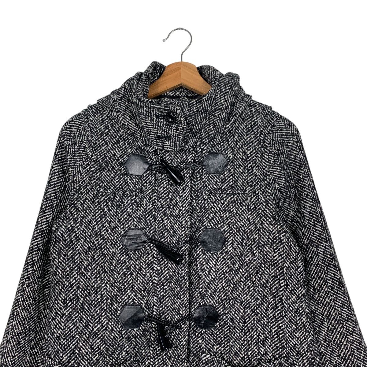 SLY SLY Herringbone Duffle Coat Jacket #1696-C75 Size M / US 6-8 / IT 42-44 - 2 Thumbnail