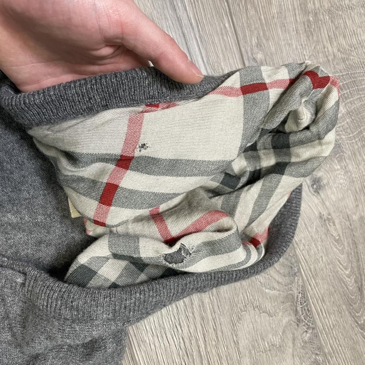 Burberry Burberry Brit Grey Cashmere Hooded Zip Jacket Size S Check Size S / US 4 / IT 40 - 5 Thumbnail