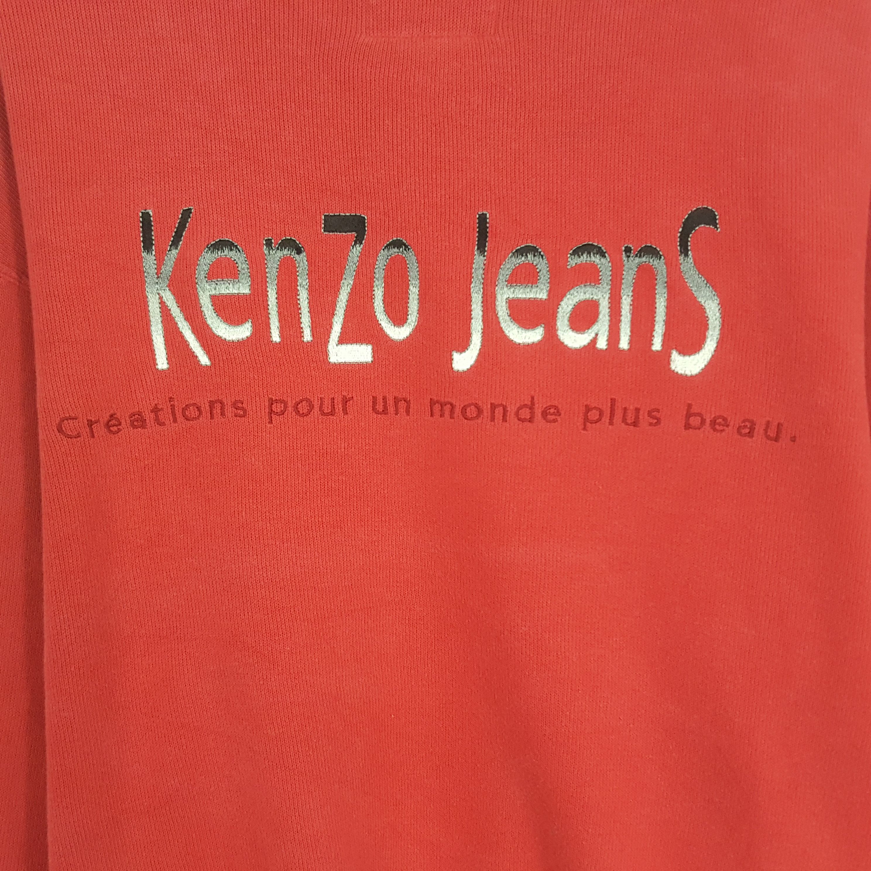Japanese Brand × Kenzo × Vintage Vintage Kenzo Jeans Spell Out Sweatshirt Size US L / EU 52-54 / 3 - 2 Thumbnail