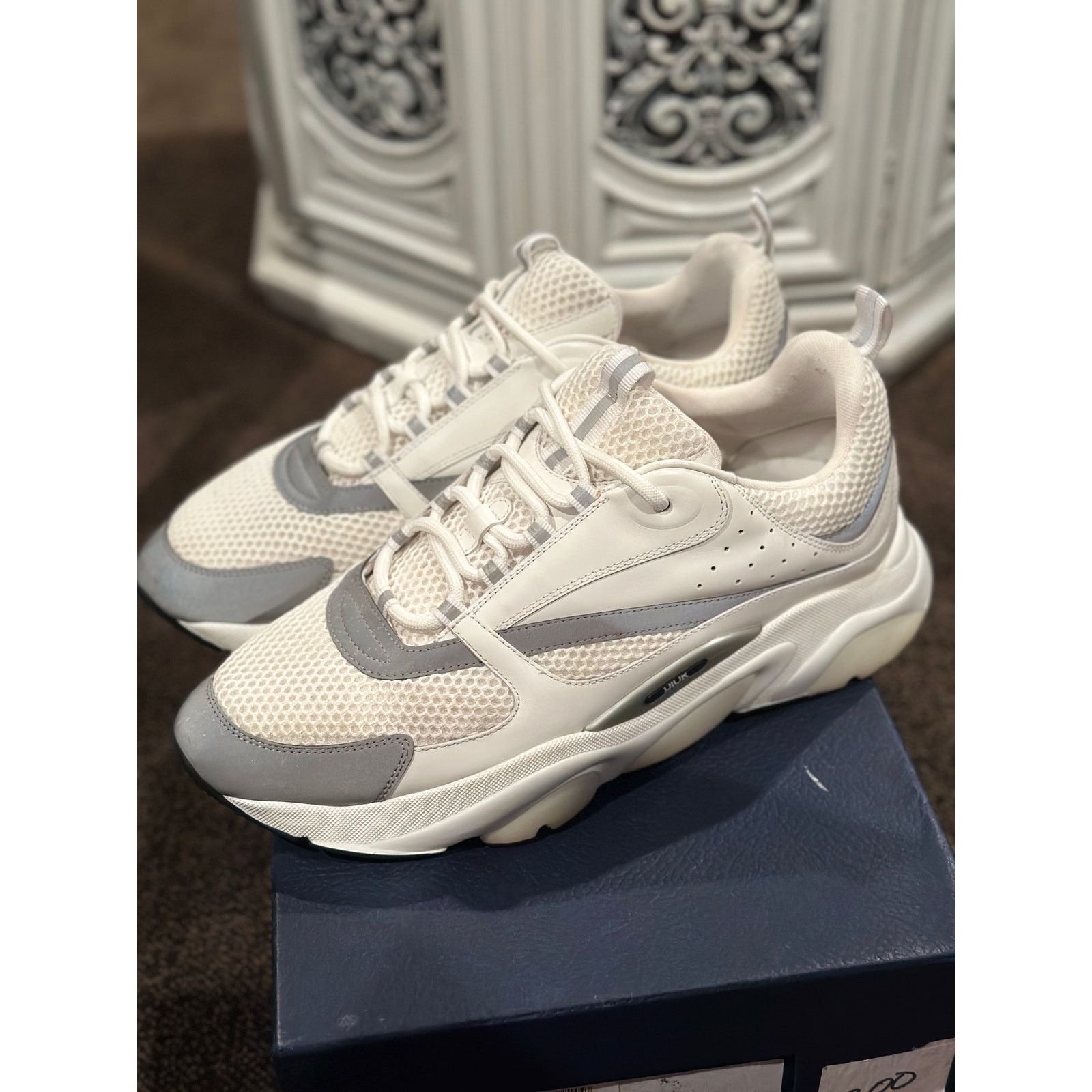 Dior Size 14 - Dior B22 White Sneakers Size US 14 / EU 47 - 3 Thumbnail