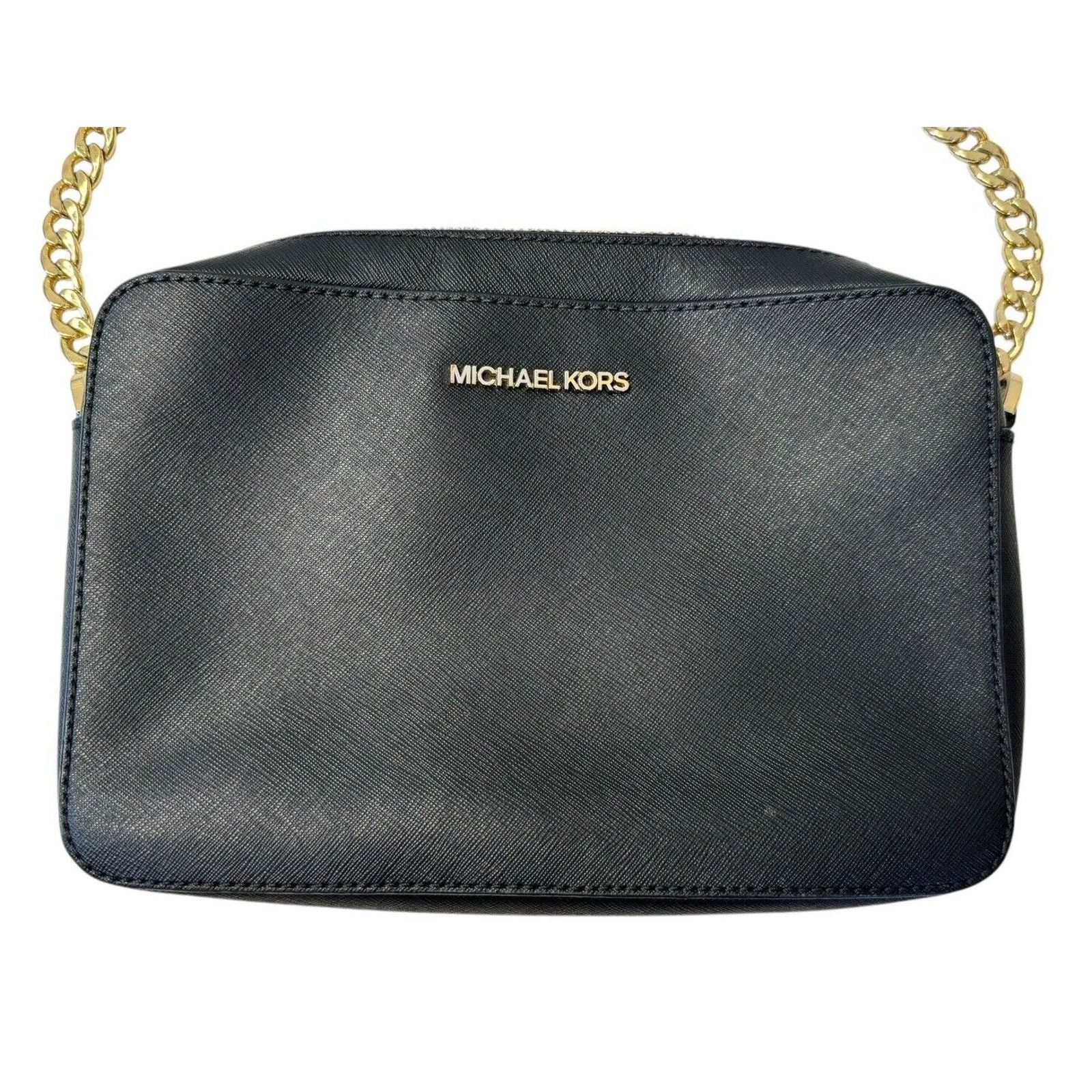 Michael Kors MICHAEL KORS Large Jet Set Crossbody Black Leather Purse Size ONE SIZE - 4 Thumbnail