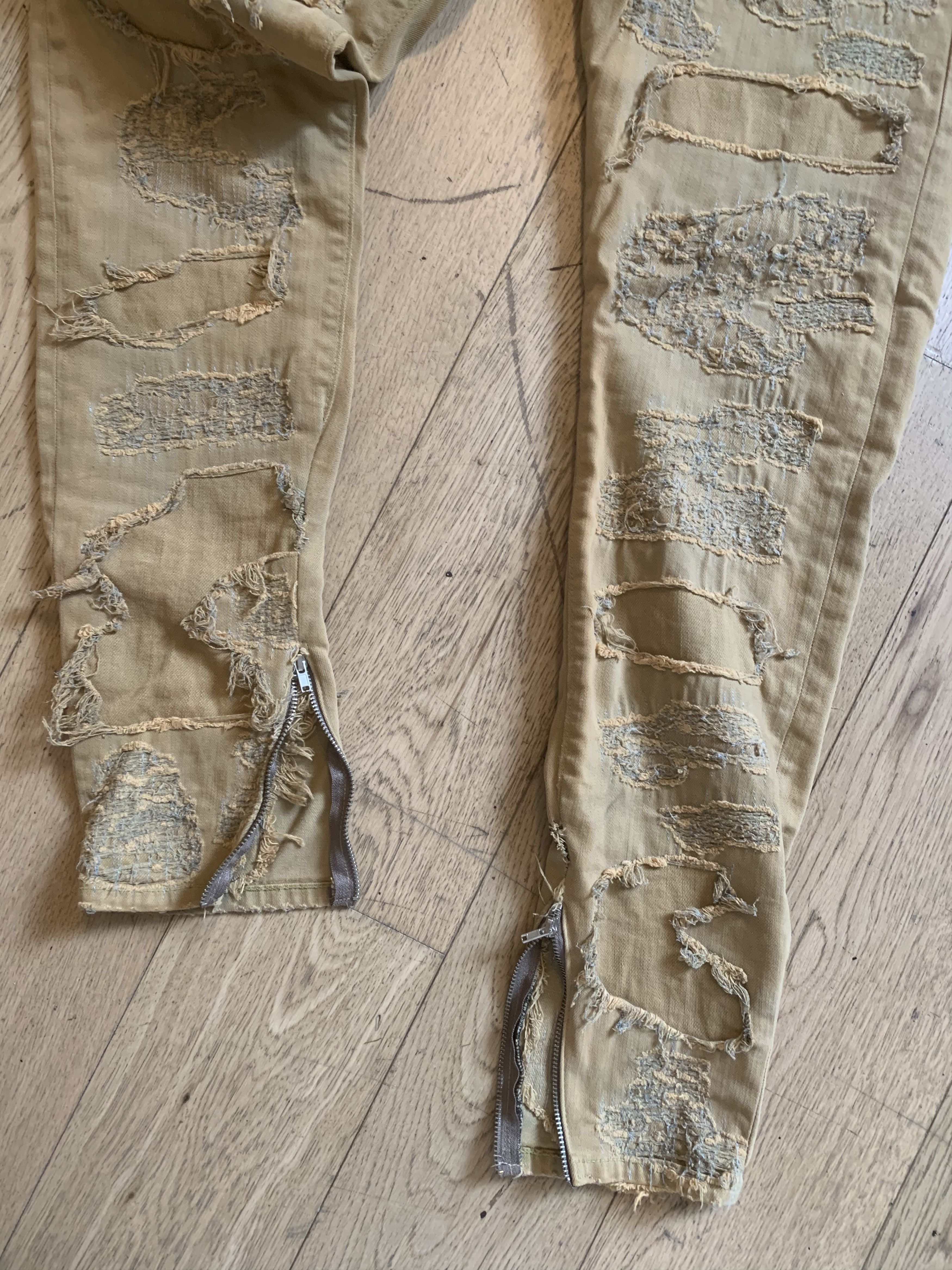 Represent Clo. Represent UK custom jeans ripped double layer camel tobacco Size US 32 / EU 48 - 2 Thumbnail