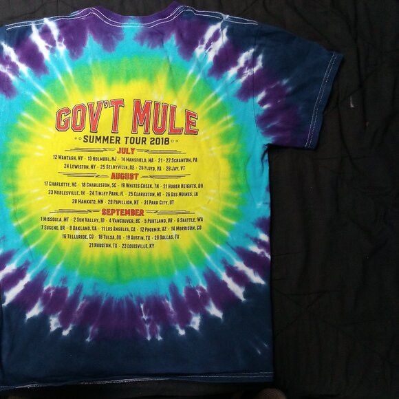 Band Tees Government Mule Summer Tour 2018 Tie Dye T-Shirt Size US M / EU 48-50 / 2 - 7 Thumbnail