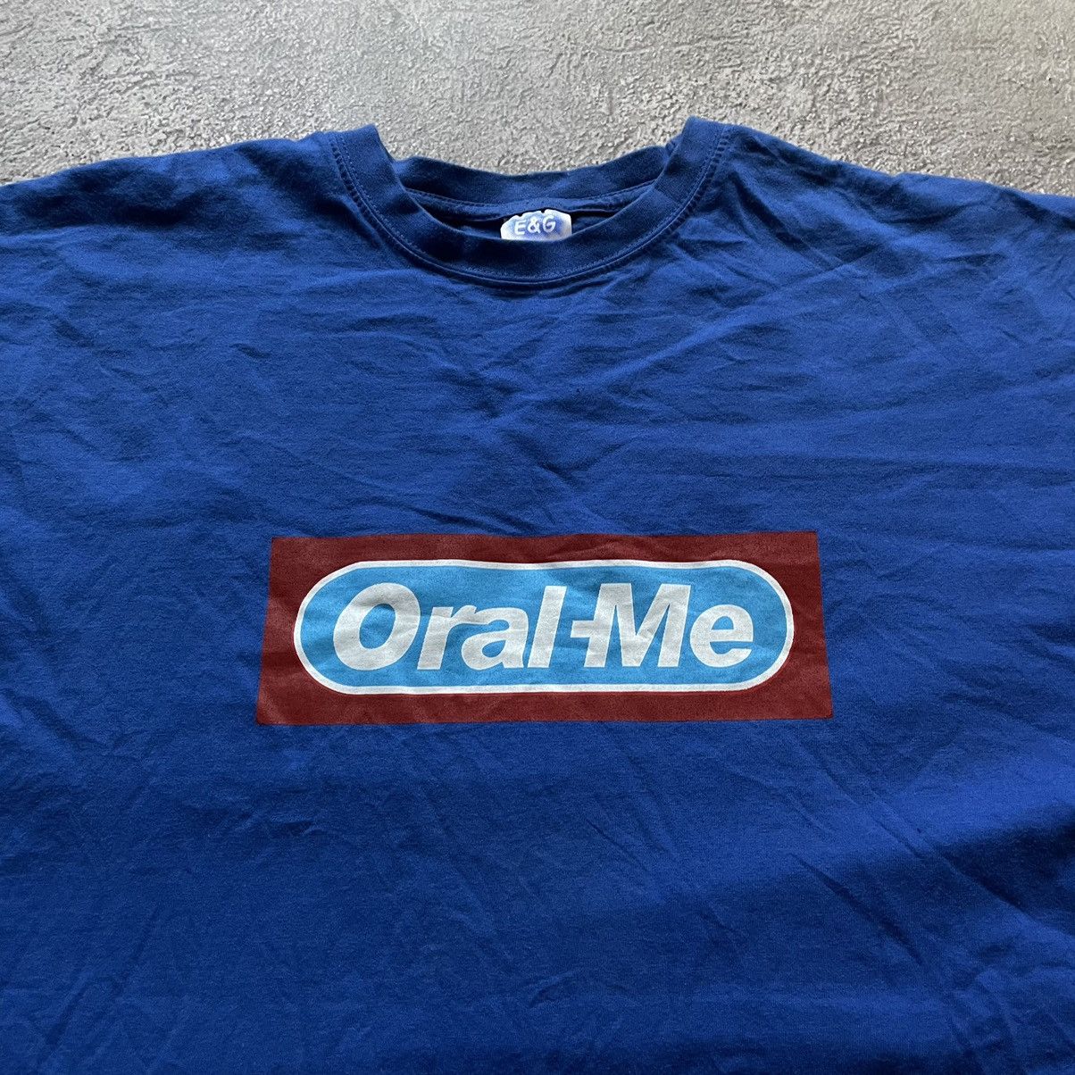 Vintage Vintage Y2K Oral-Me Logo Graphic Tee Blue Oversized Swag XXL Size US XXL / EU 58 / 5 - 5 Thumbnail