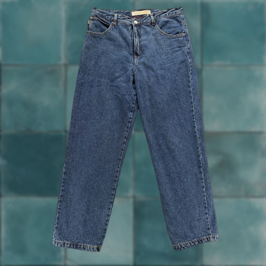 Vintage VINTAGE Cabelas Flannel Lined Jeans Womens 14 Blue Medium Wash Relaxed Denim Winter Work Size 36" / US 14 / IT 50 - 1 Thumbnail
